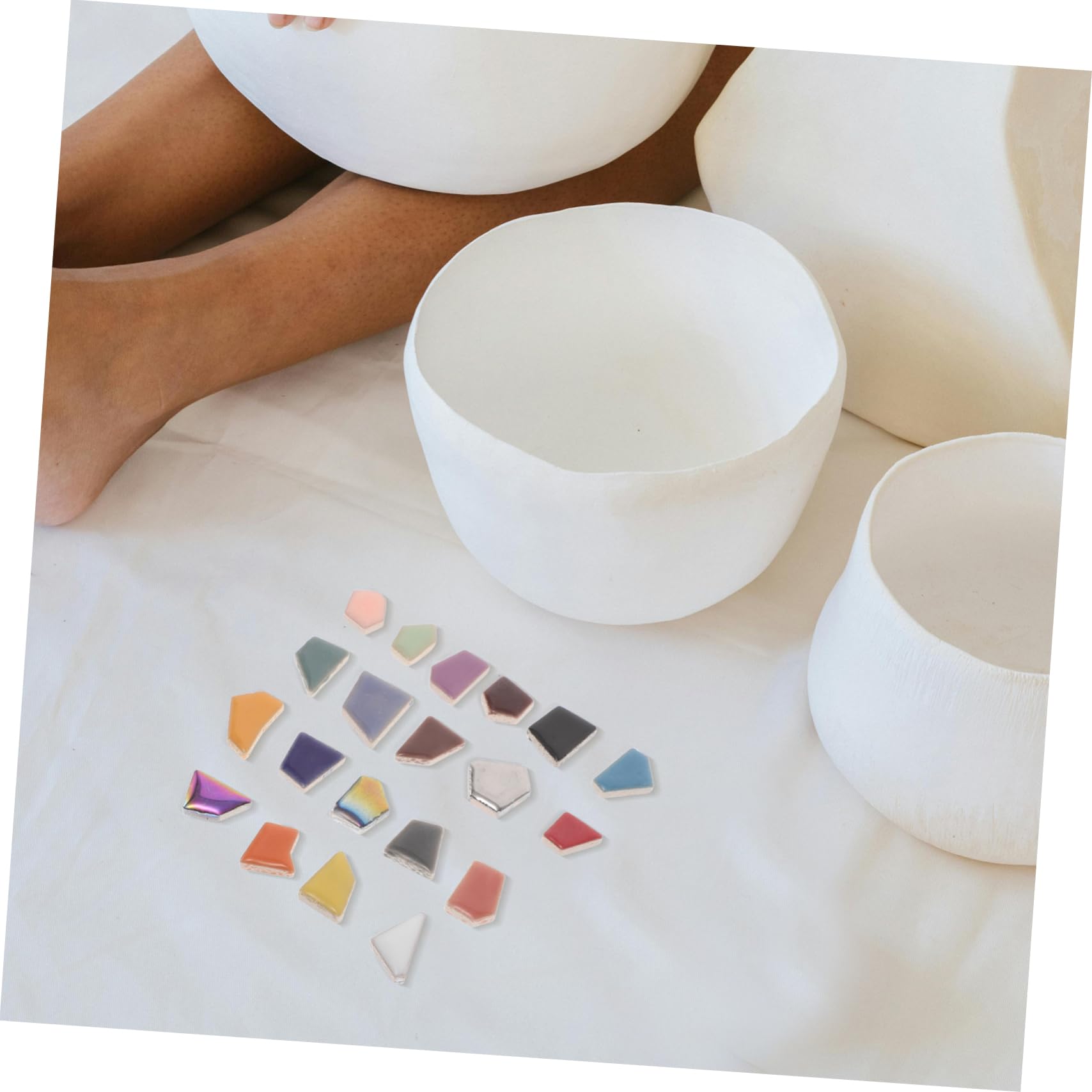 DOITOOL Tessere Mosaico in Ceramica Colori Assortiti Irregolari