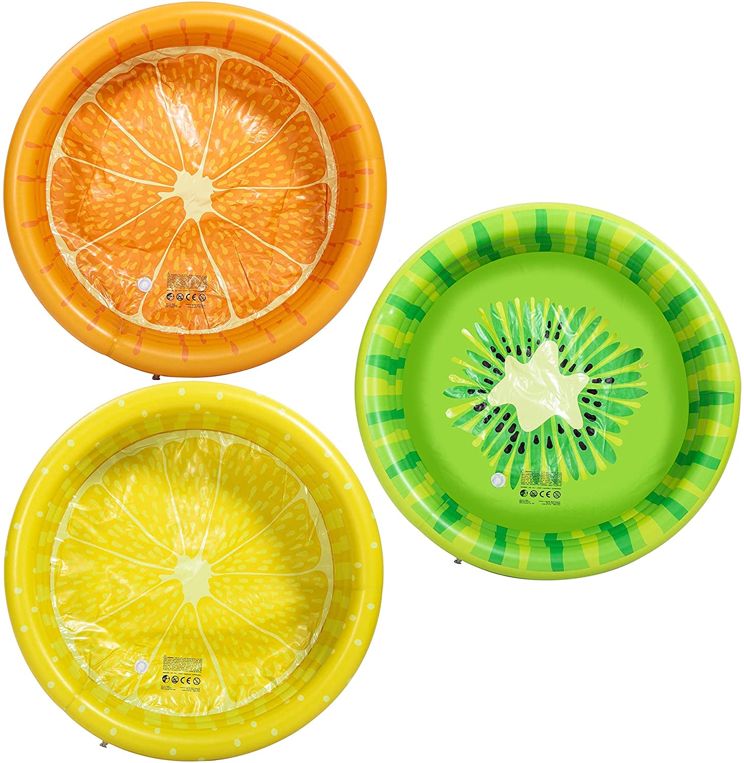 Yexati Piscina Gonfiabile Bambini 114 cm 3 Pezzi Frutta