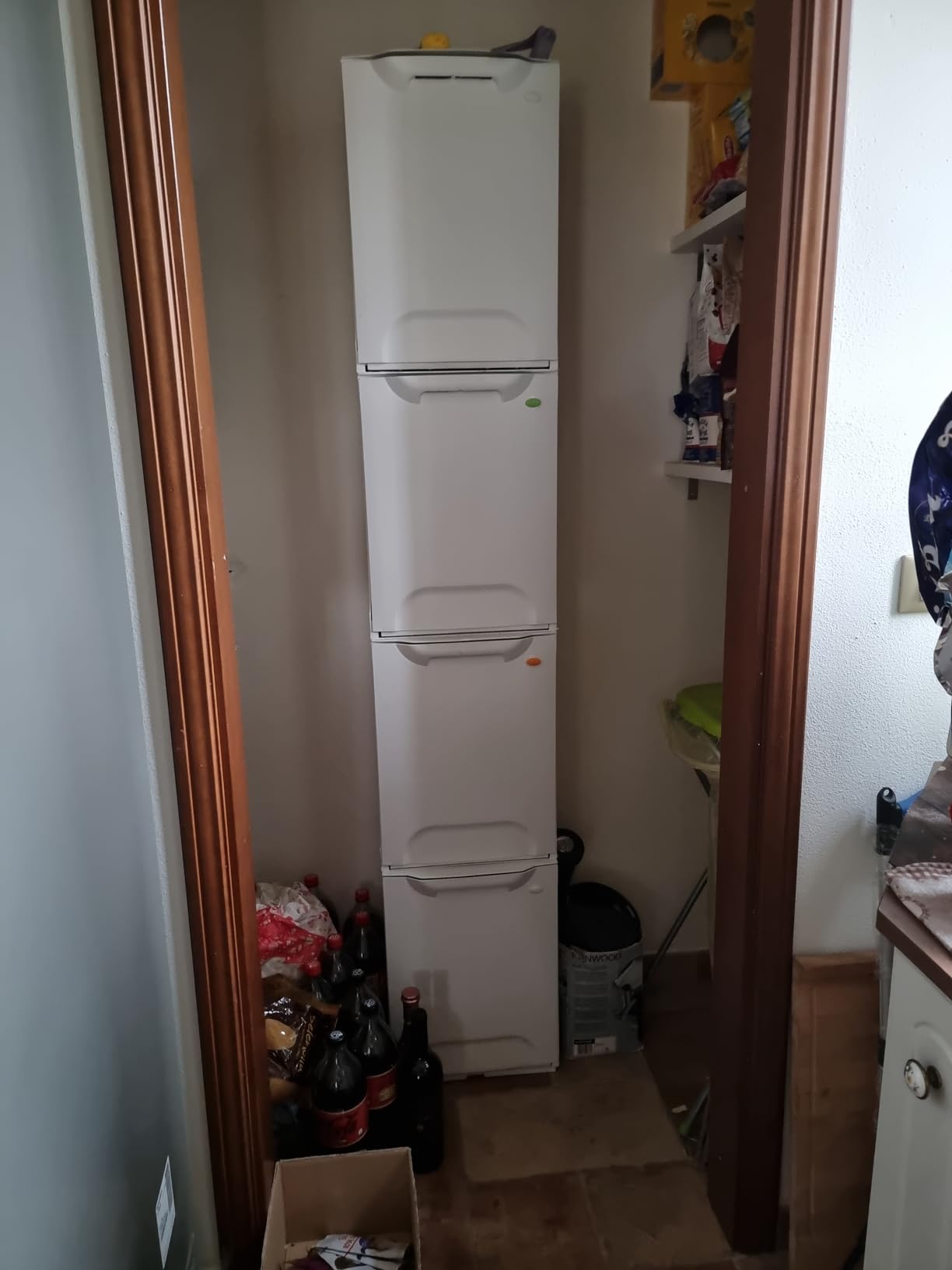 GrecoShop Binster pattumiera differenziata 4 moduli bianca
