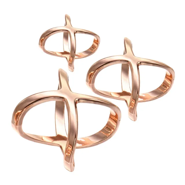 DOITOOL Anello per Sciarpa Oro Rosa 3 Pezzi Lega