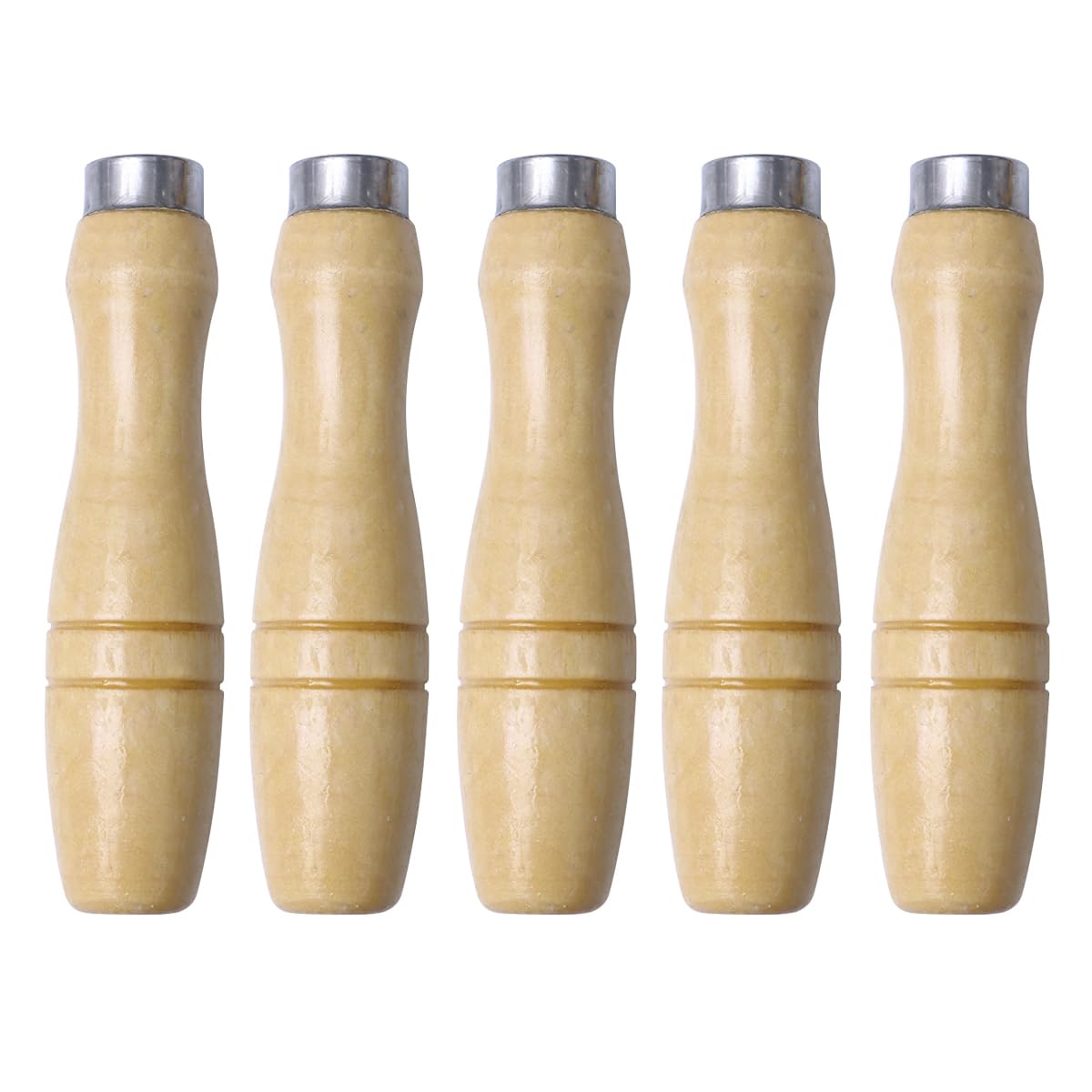Doitool manici legno utensili lime 5 pezzi 10,5 cm