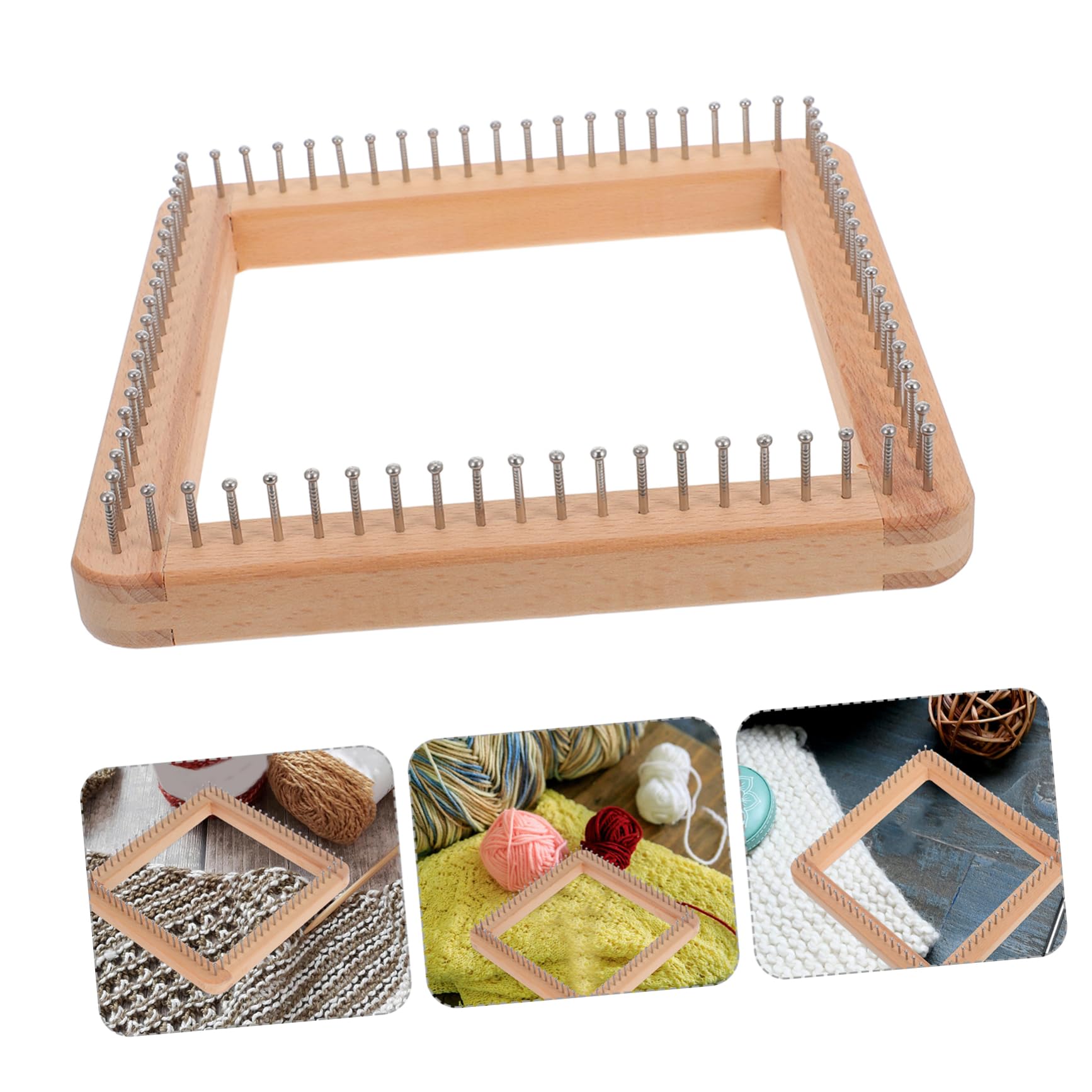 DOITOOL Telaio per Tessitura in Legno 20x20 cm per Principianti