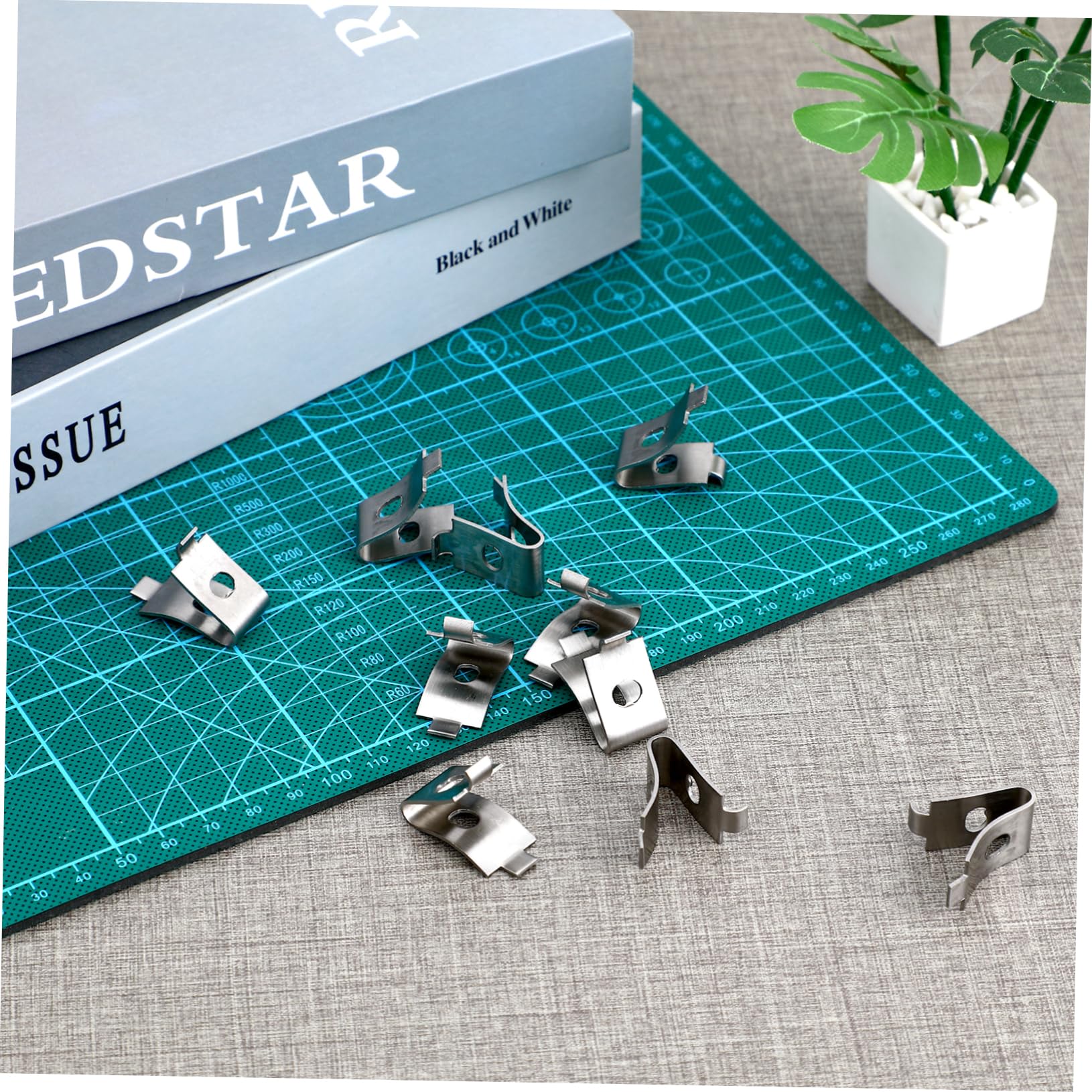DOITOOL Clip Reggimensola Argento 10 Pezzi Acciaio Inox