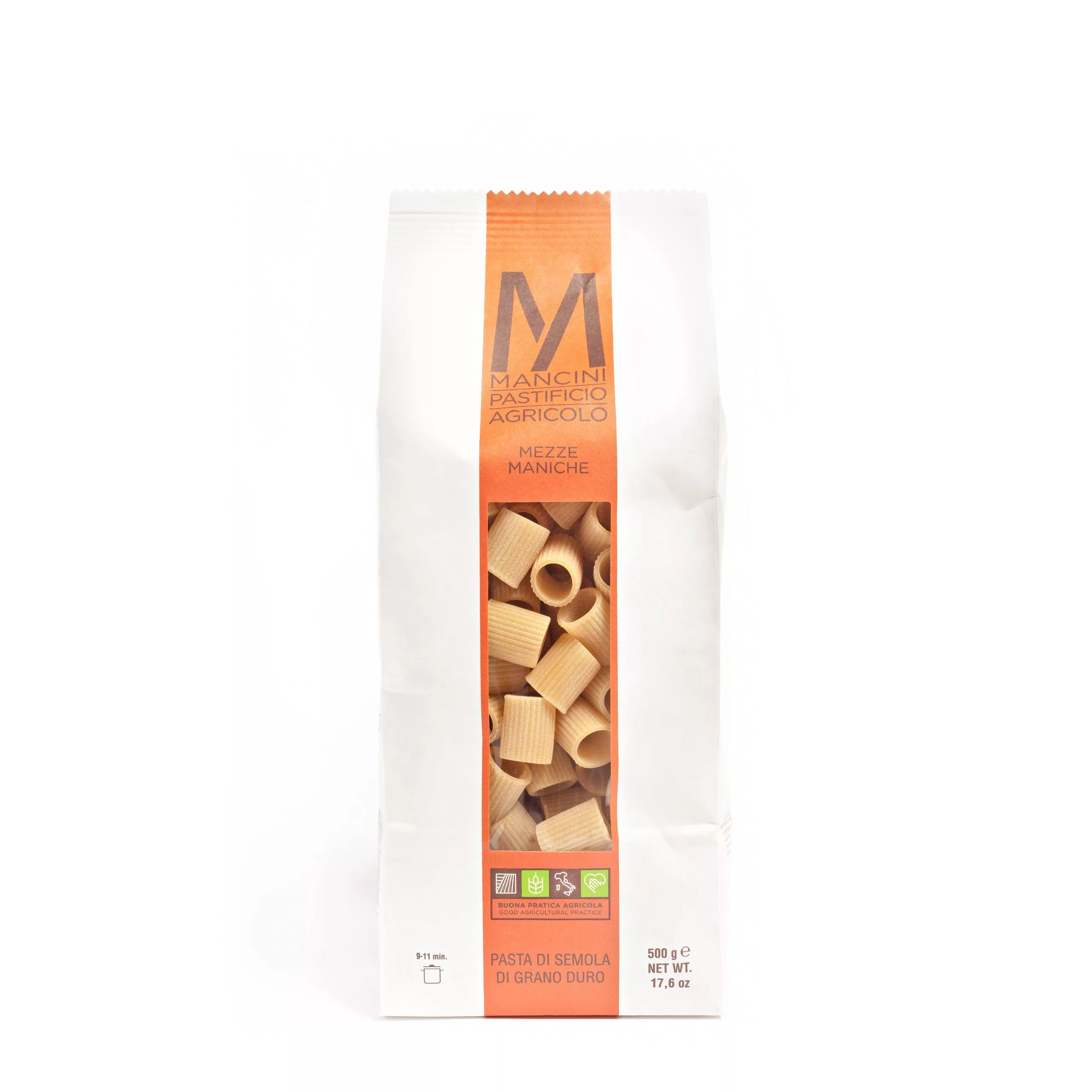 Mancini Mezze Maniche pasta 500 g trafila bronzo
