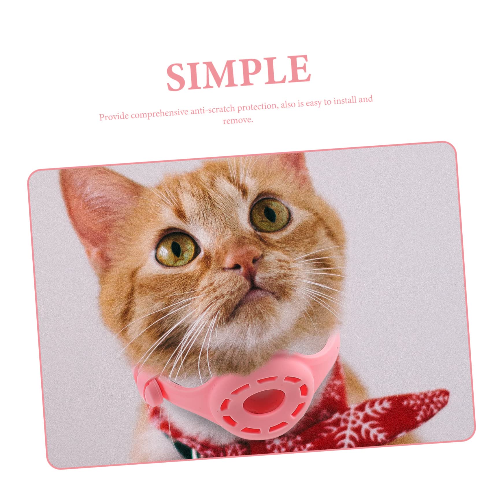 DOITOOL collare cane porta AirTag silicone rosa 1 pz regolabile