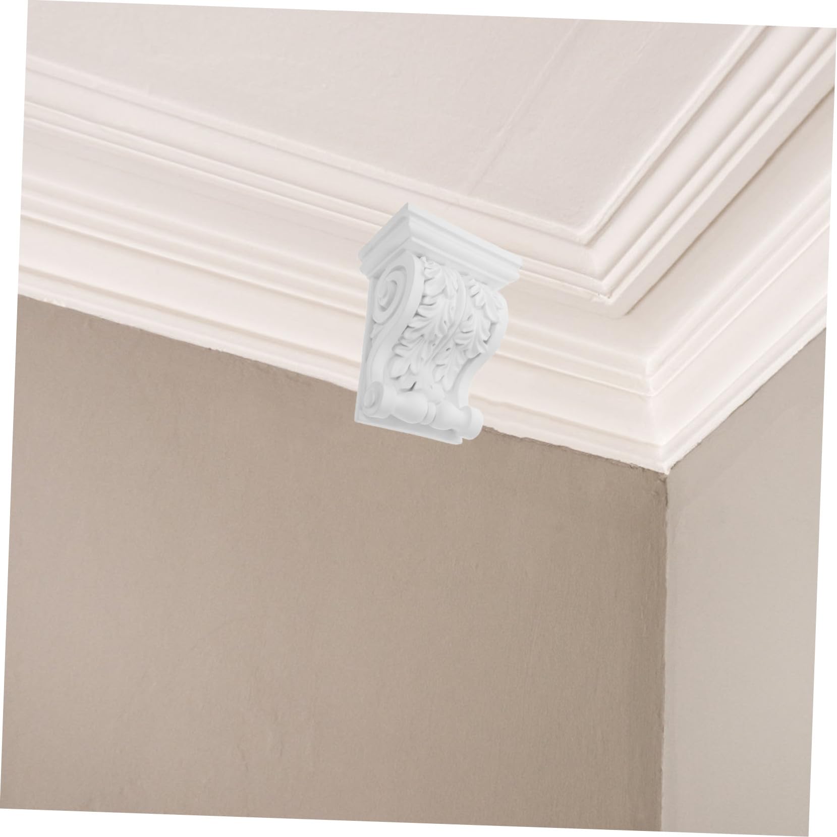 DOITOOL Mensola Decorativa PU Bianca Stile Europeo 17,8 cm