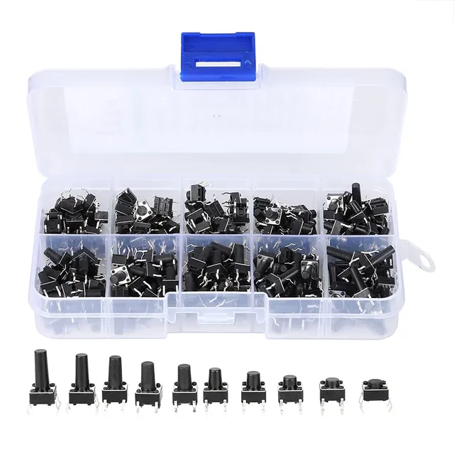 Saluaqui 52 Kit Interruttori Tattili 200 Pezzi 10 Misure