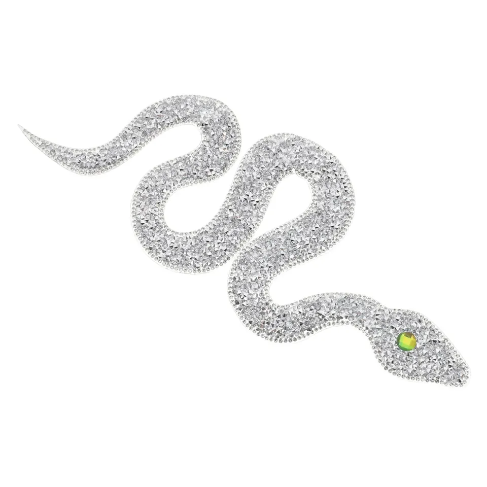 DOITOOL Toppa Serpente Strass Paillettes Termoadesiva Moda