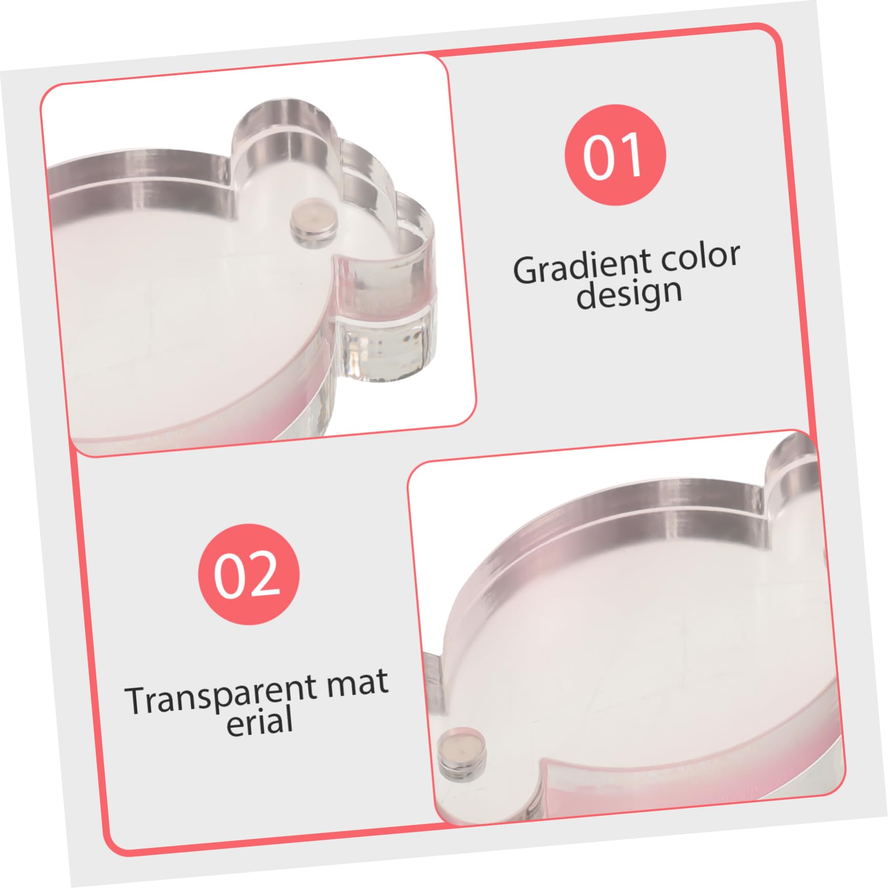 DOITOOL Espositore Magnetico Carte Acrilico Rosa 4 Pezzi