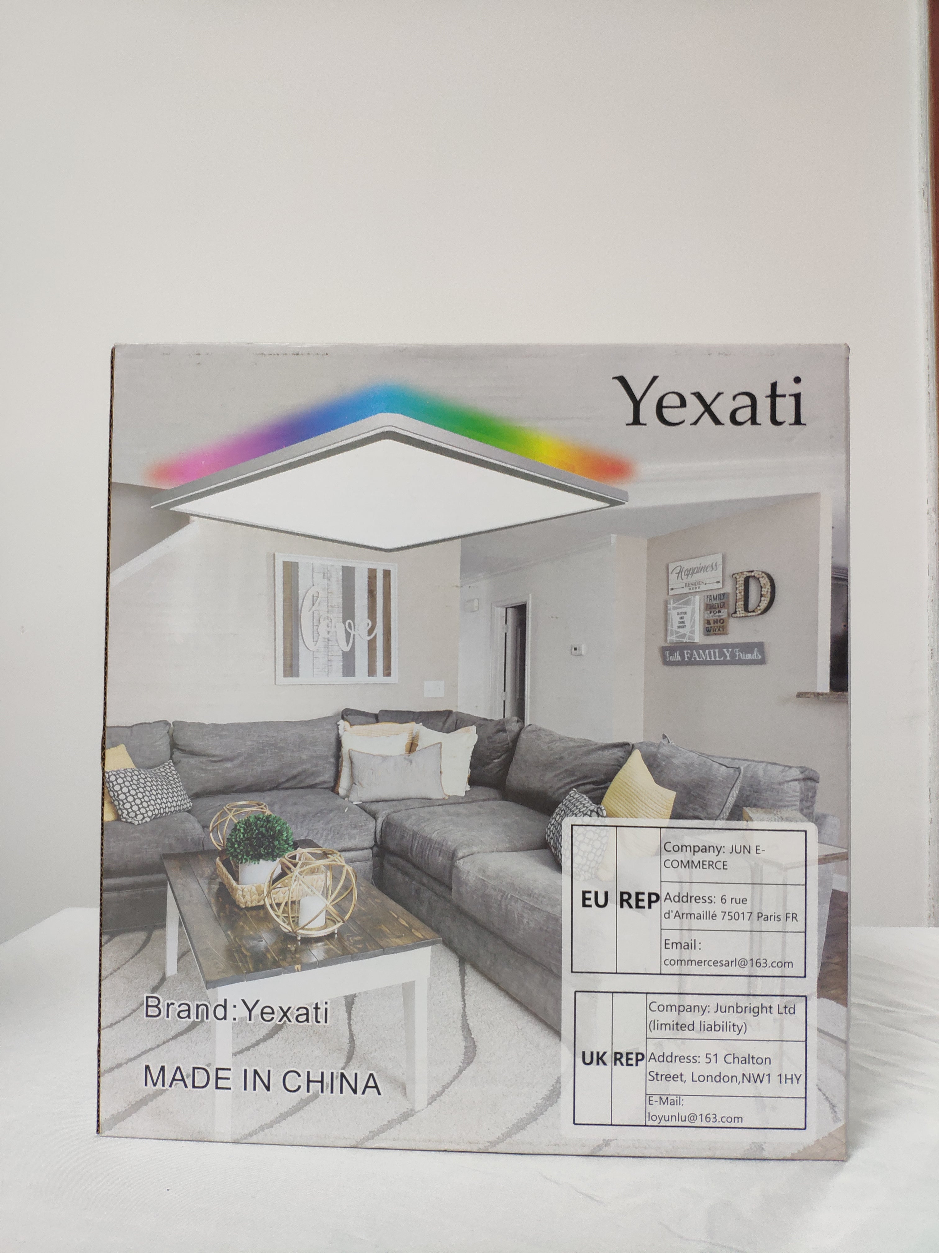 Yexati plafoniera LED 24W dimmerabile RGB con telecomando