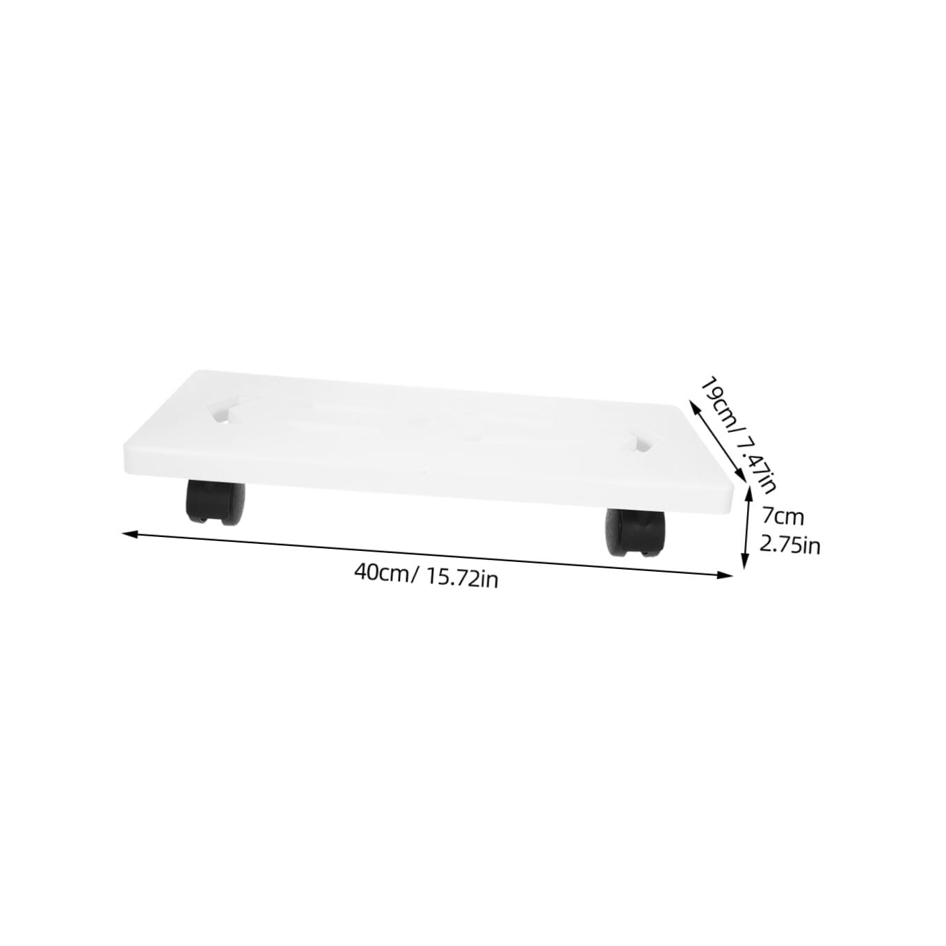 DOITOOL Supporto Torre PC Bianco con Ruote Plastica PP