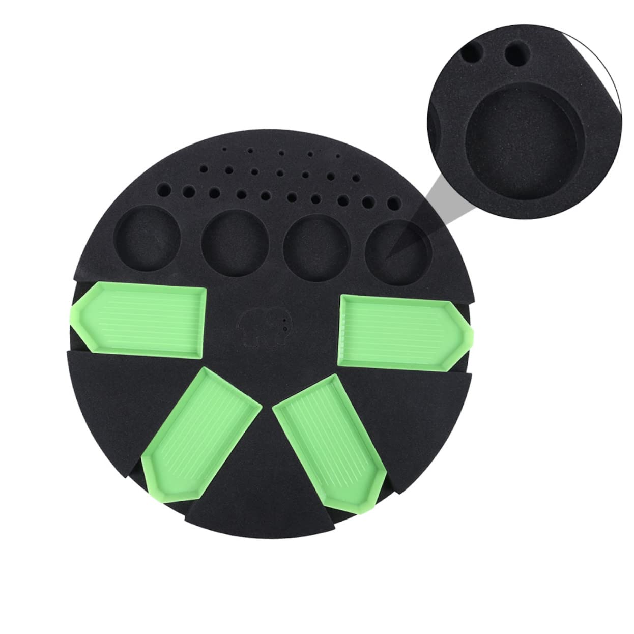 DOITOOL Vassoio Silicone Nero Diamond Painting 4 Piastre