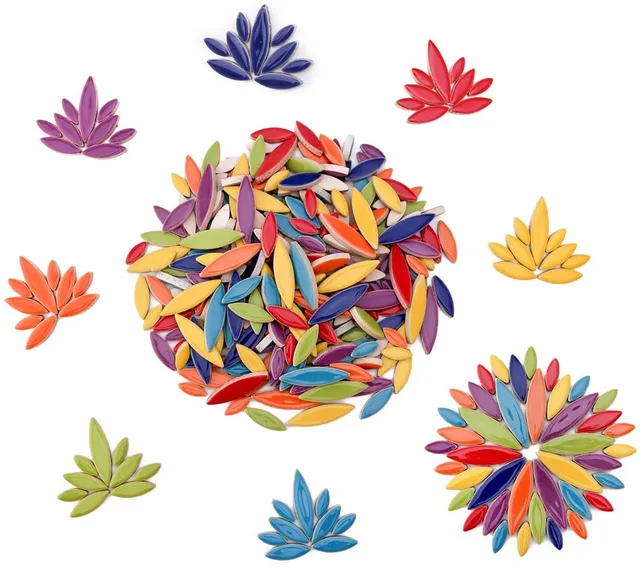 Yexati Tessere Mosaico Ceramica Petali 568 g Colori Misti