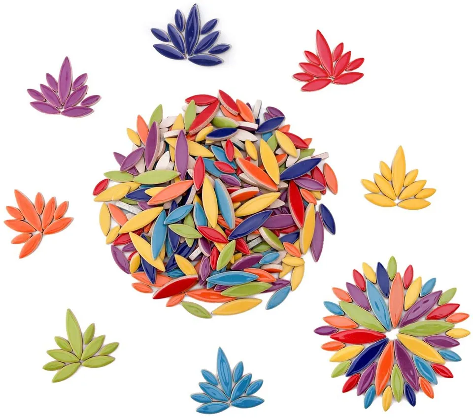 Yexati Tessere Mosaico Ceramica Petali 568 g Colori Misti