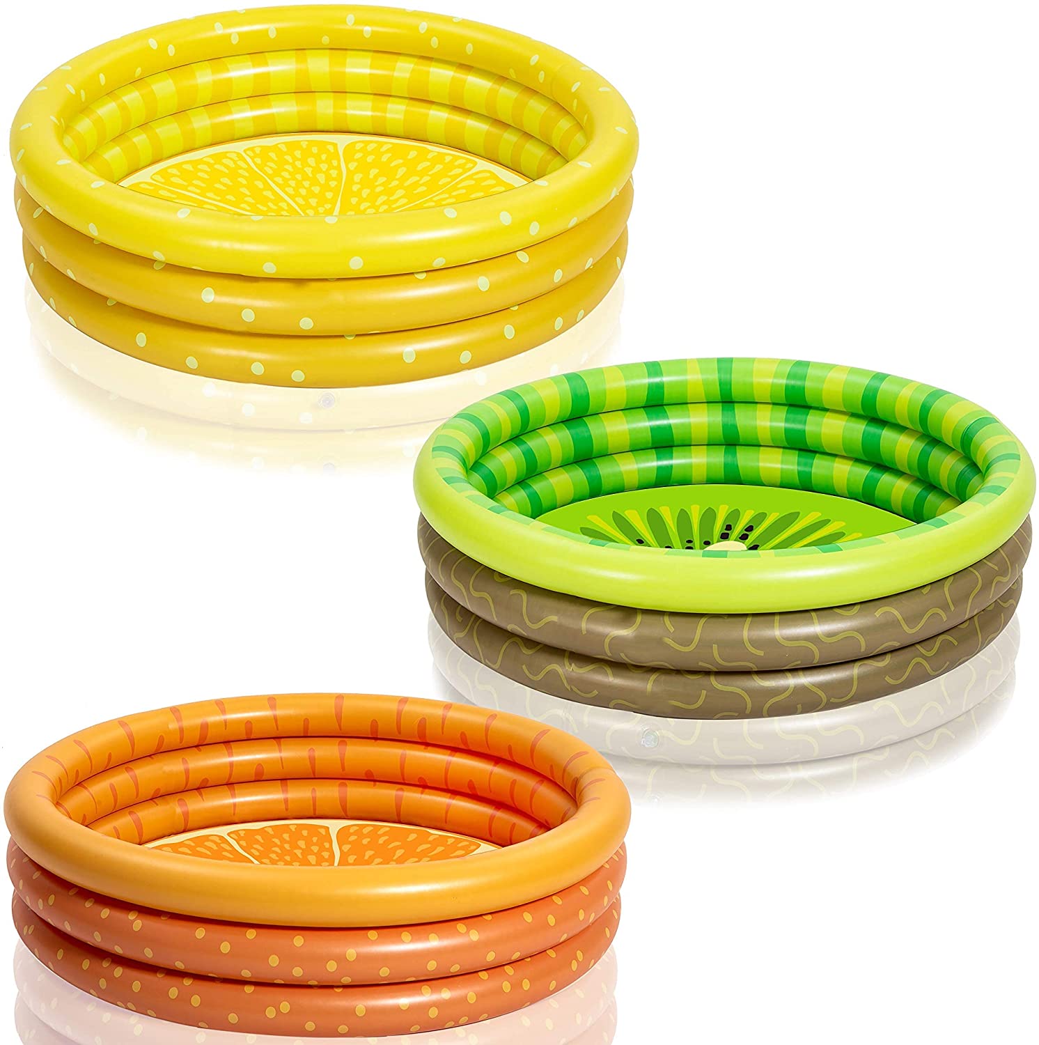 Yexati Piscina Gonfiabile Bambini 114 cm 3 Pezzi Frutta