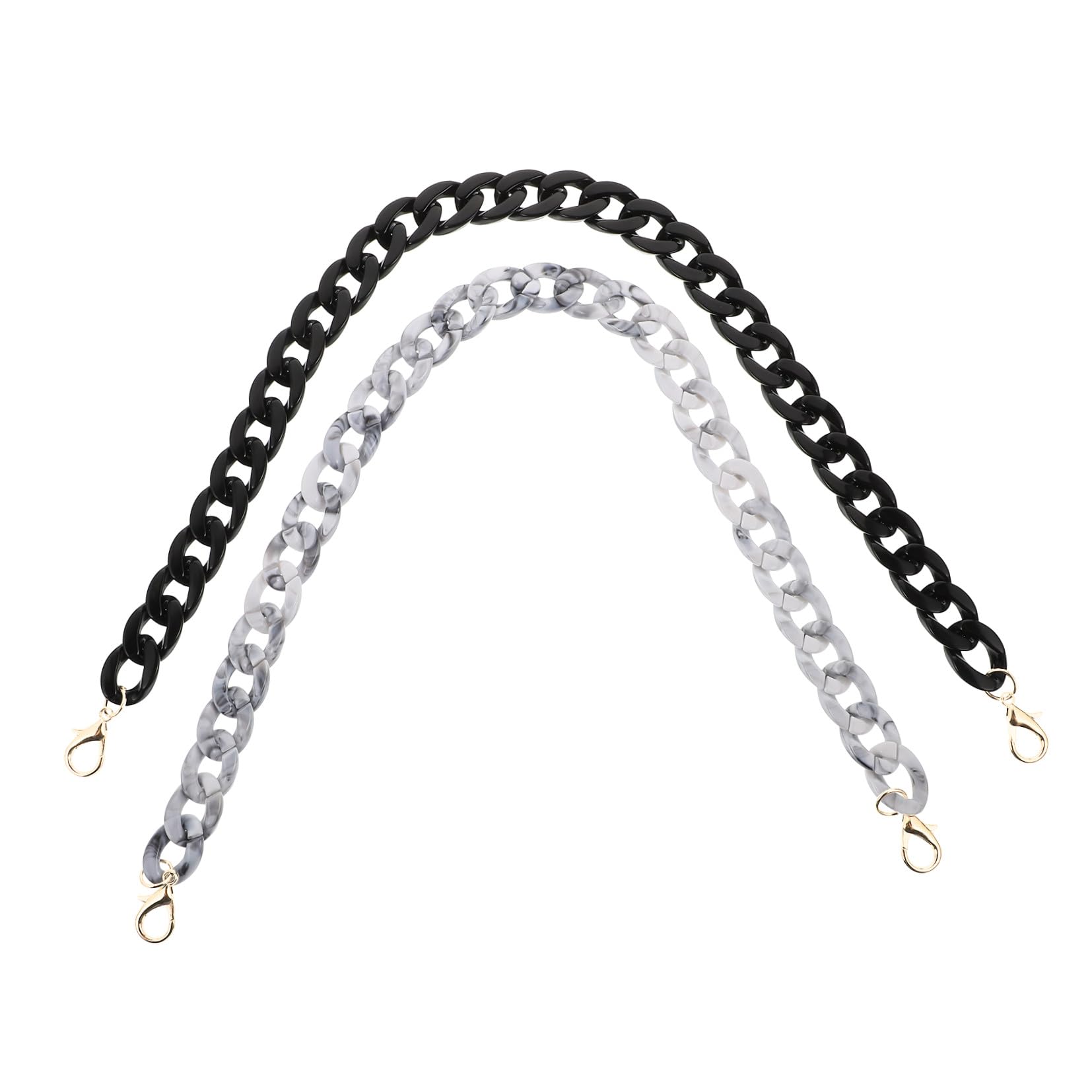 DOITOOL Catena Borsa Acrilico Oro 2 Pezzi