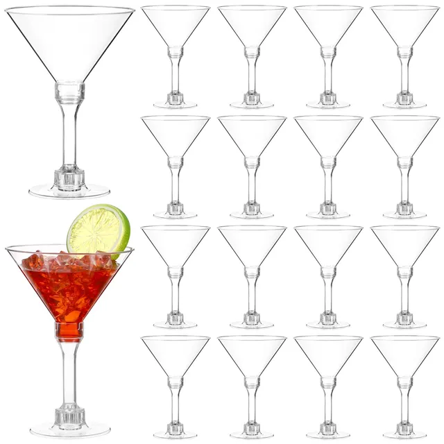 DOITOOL Martini Bicchieri Plastica Trasparenti 20 Pezzi