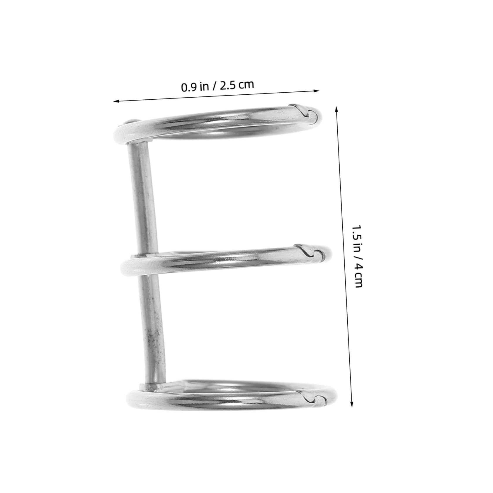 DOITOOL Anelli Raccoglitore Ferro 10pz 4x2,5 cm Argento