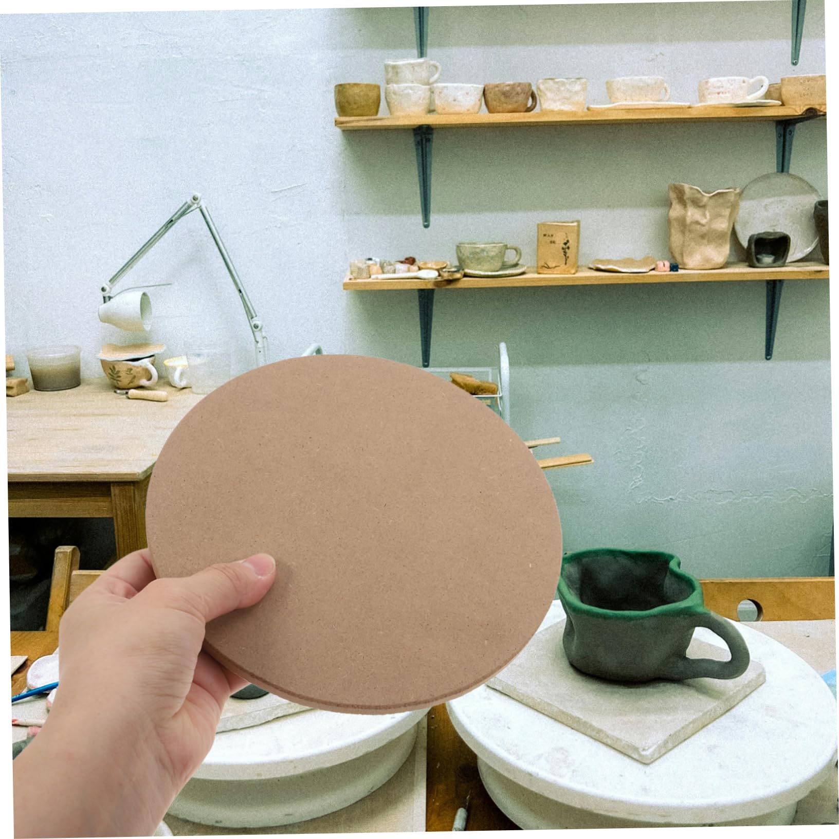 DOITOOL Base Tornio Ceramica Legno Tavola Rotonda