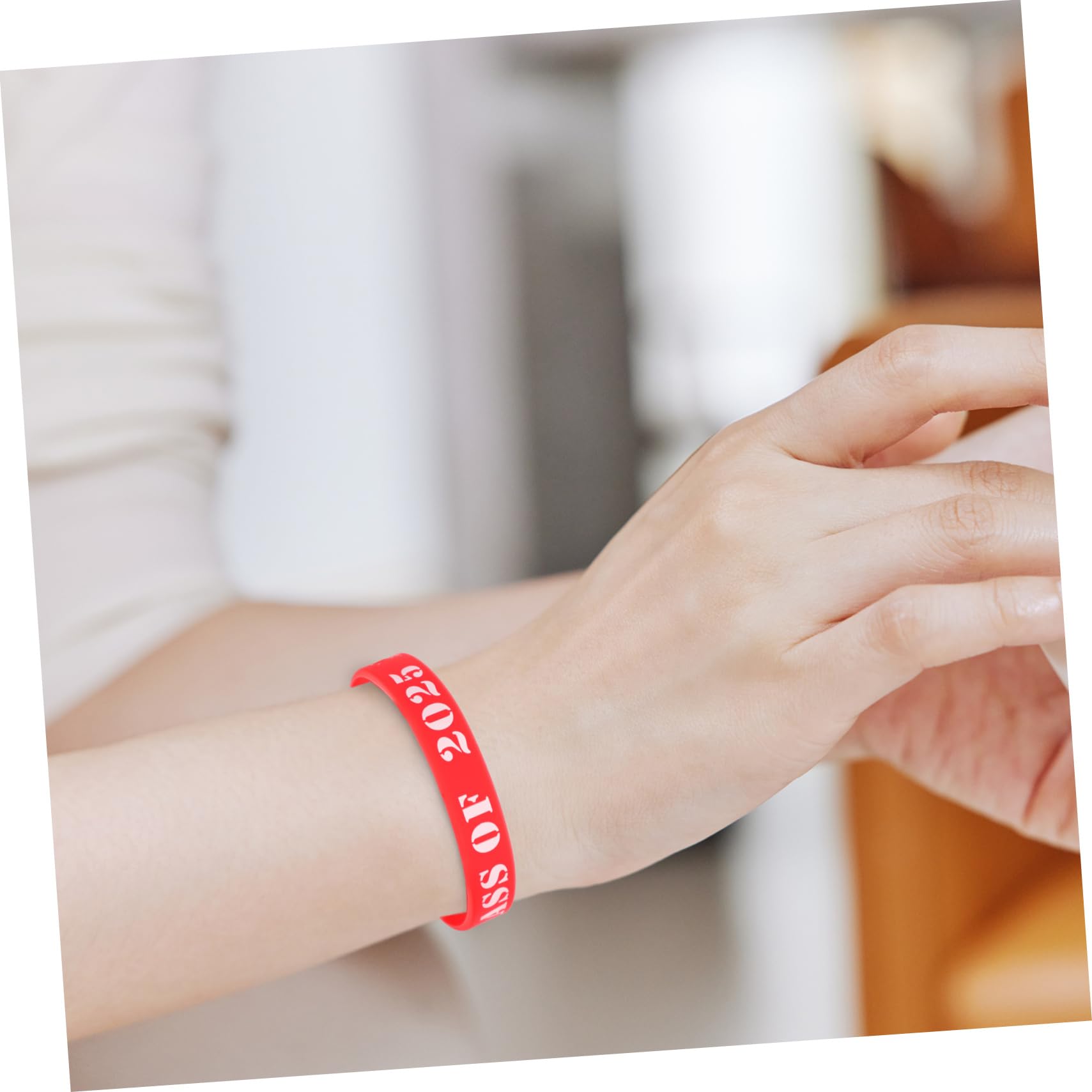 DOITOOL Braccialetto Laurea Silicone Rosso 25 Pezzi