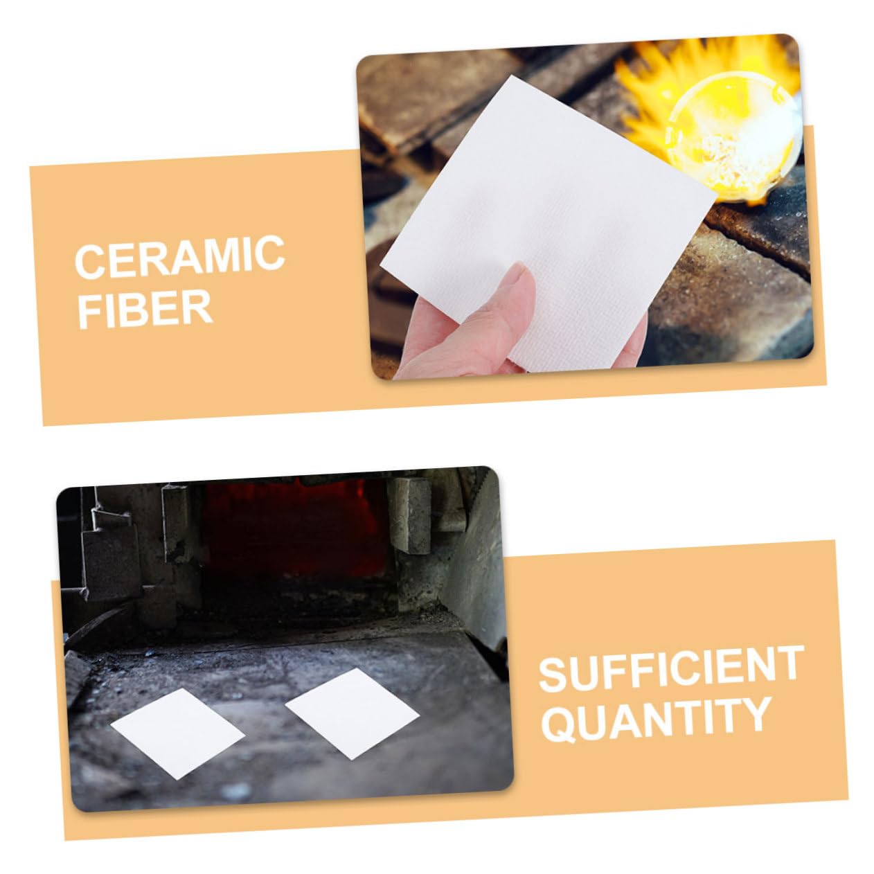 DOITOOL Carta Fibra Ceramica Bianca 20 Pezzi 12x12 cm