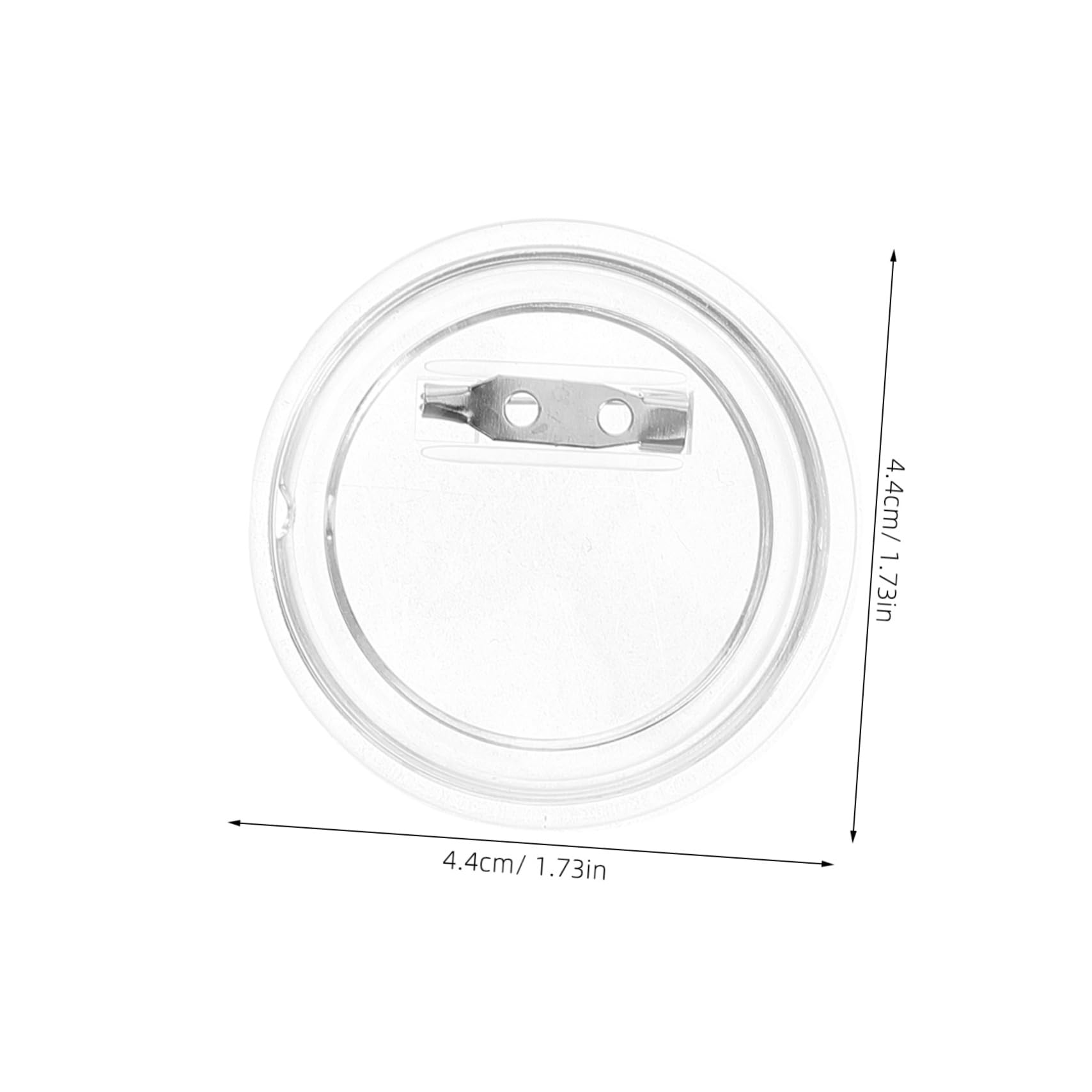 DOITOOL Spille Button Acrilico Trasparente Rotonde 25 Pezzi