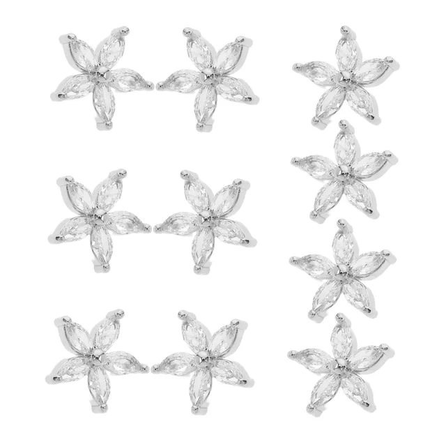 DOITOOL Bottoni Stella Strass Zircone 10 Pezzi Cristallo