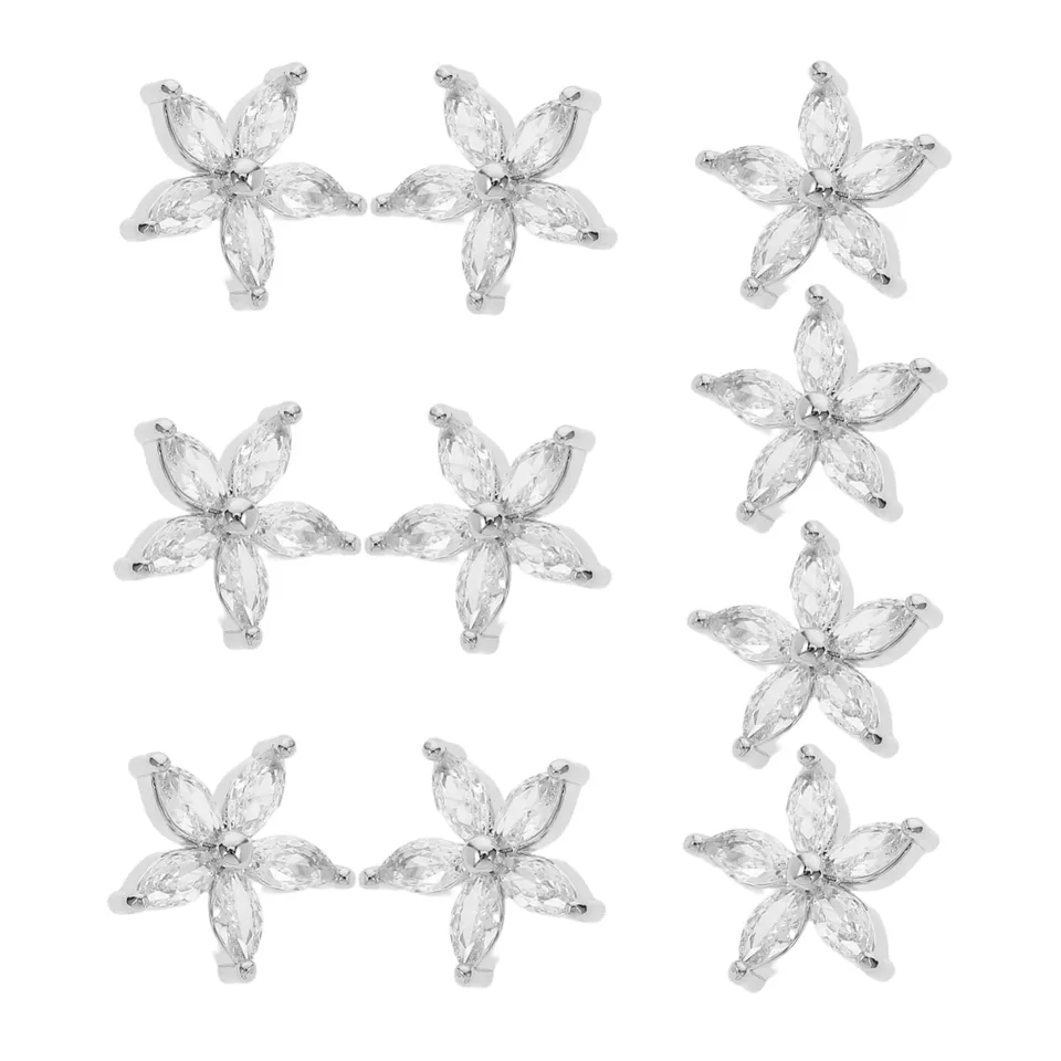 DOITOOL Bottoni Stella Strass Zircone 10 Pezzi Cristallo