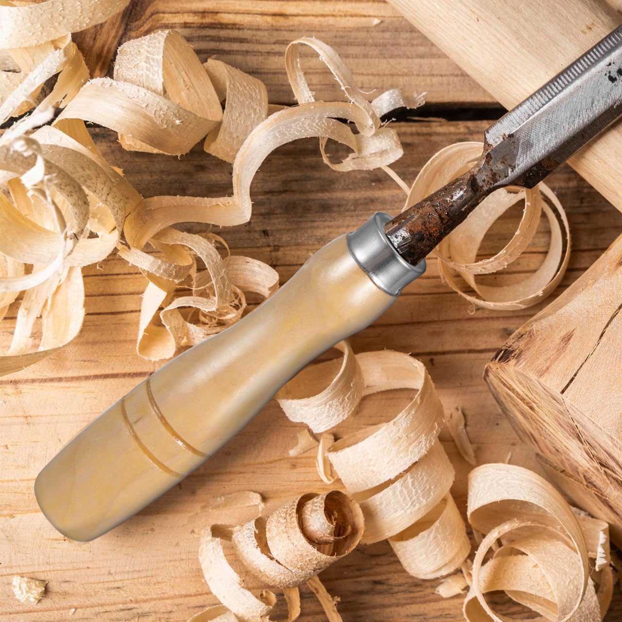 Doitool manici legno utensili lime 5 pezzi 10,5 cm