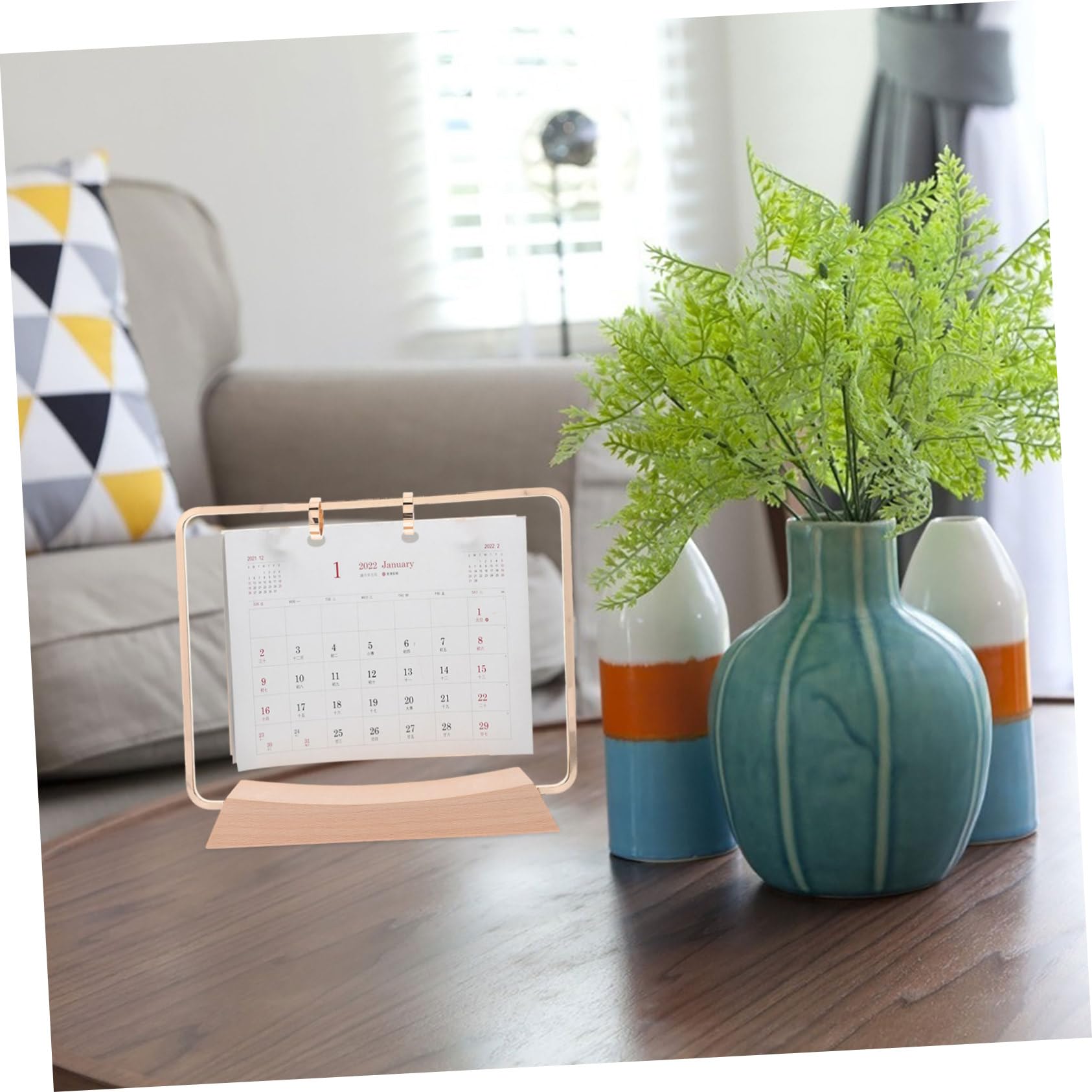 Doitool Supporto Calendario Tavolo oro 23x18 cm