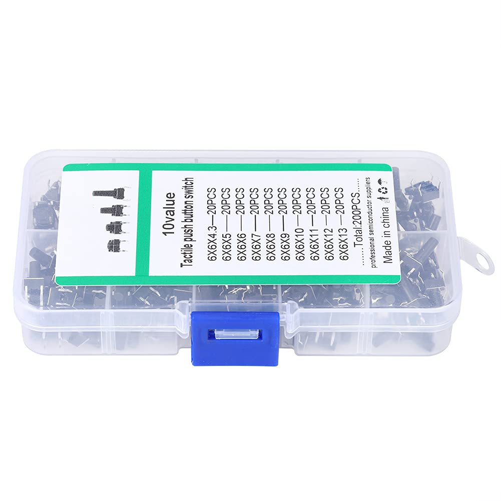 Saluaqui 52 Kit Interruttori Tattili 200 Pezzi 10 Misure