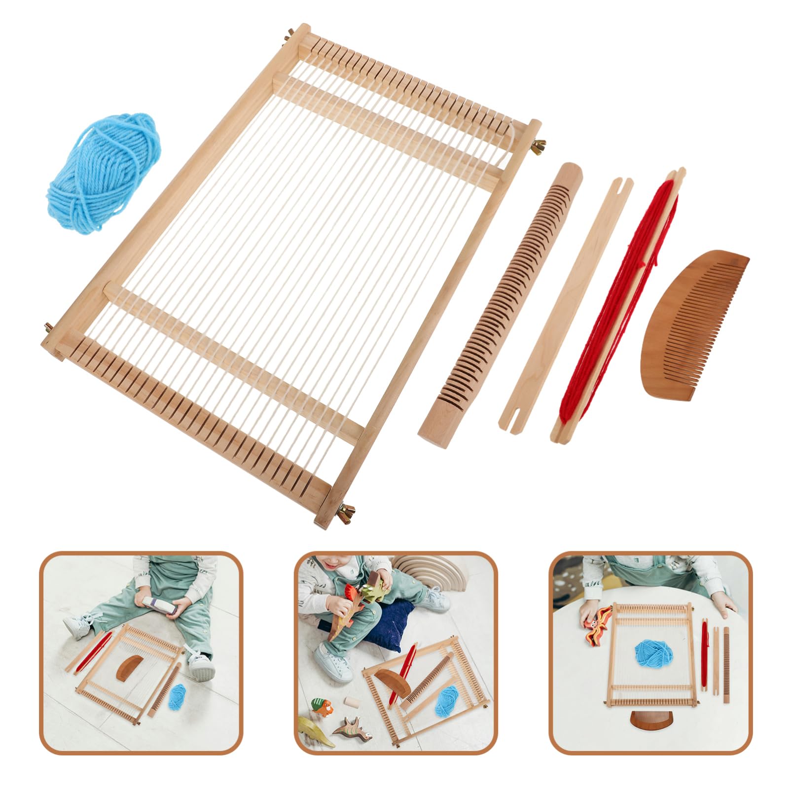 DOITOOL Telaio Tessitura Legno Arazzi e Borse 42x36 cm