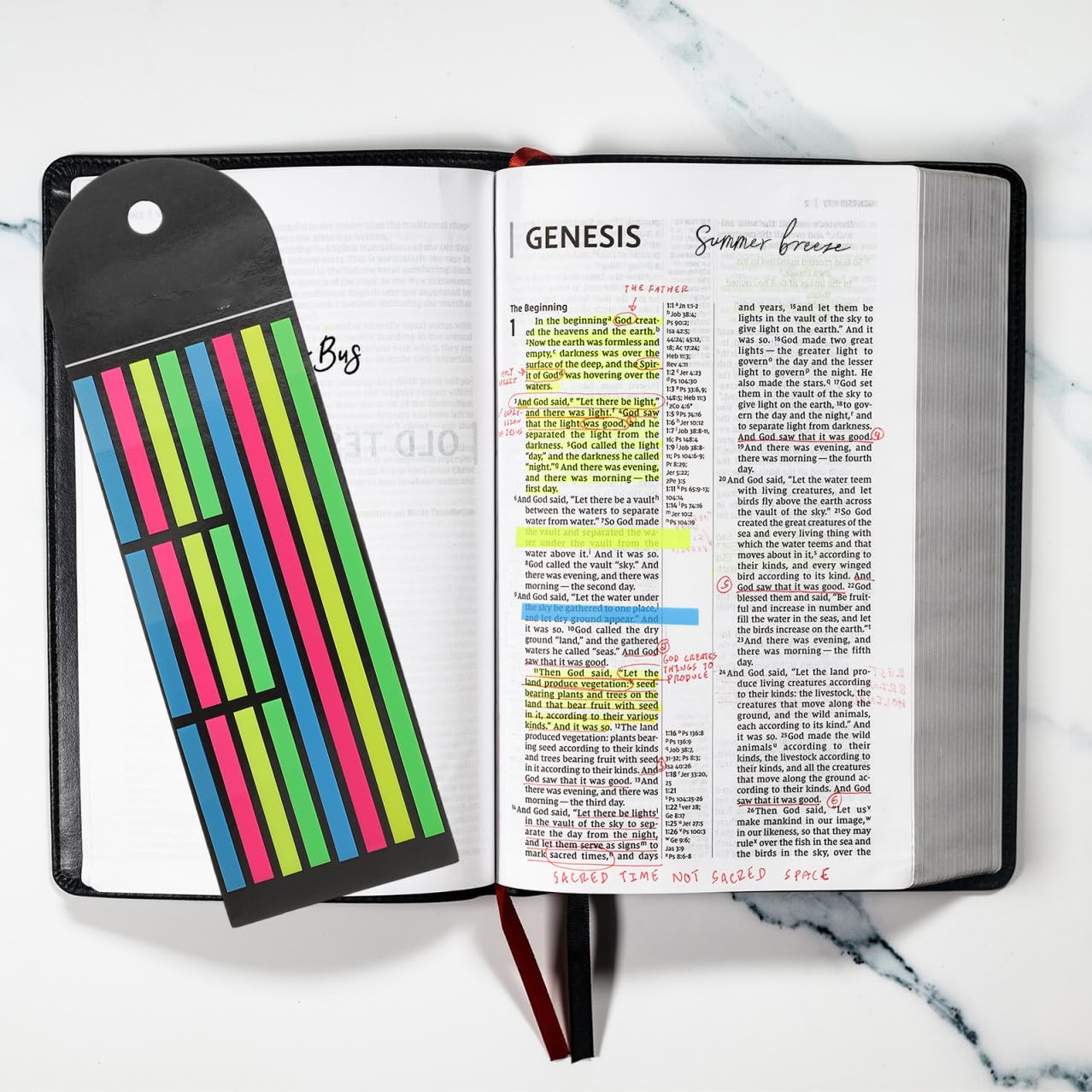 DOITOOL Strisce Evidenziatori Adesivi PET 14cm 2 Pezzi Colorati