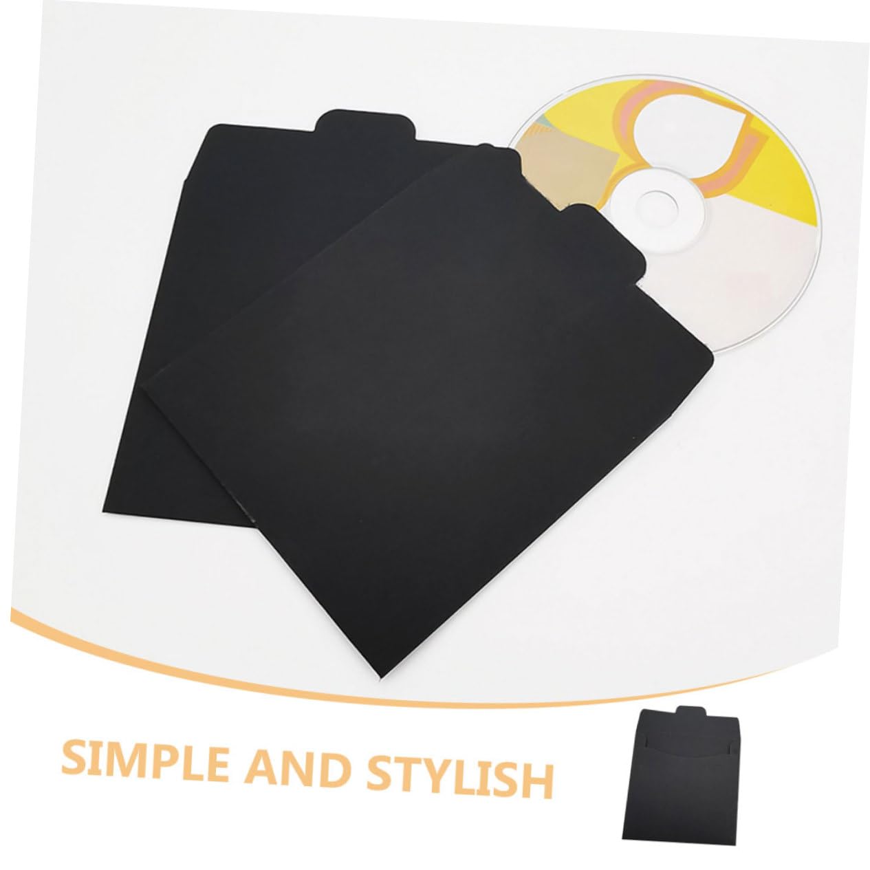 DOITOOL Buste per CD in Carta Nere 100 Pezzi Scorta Casa