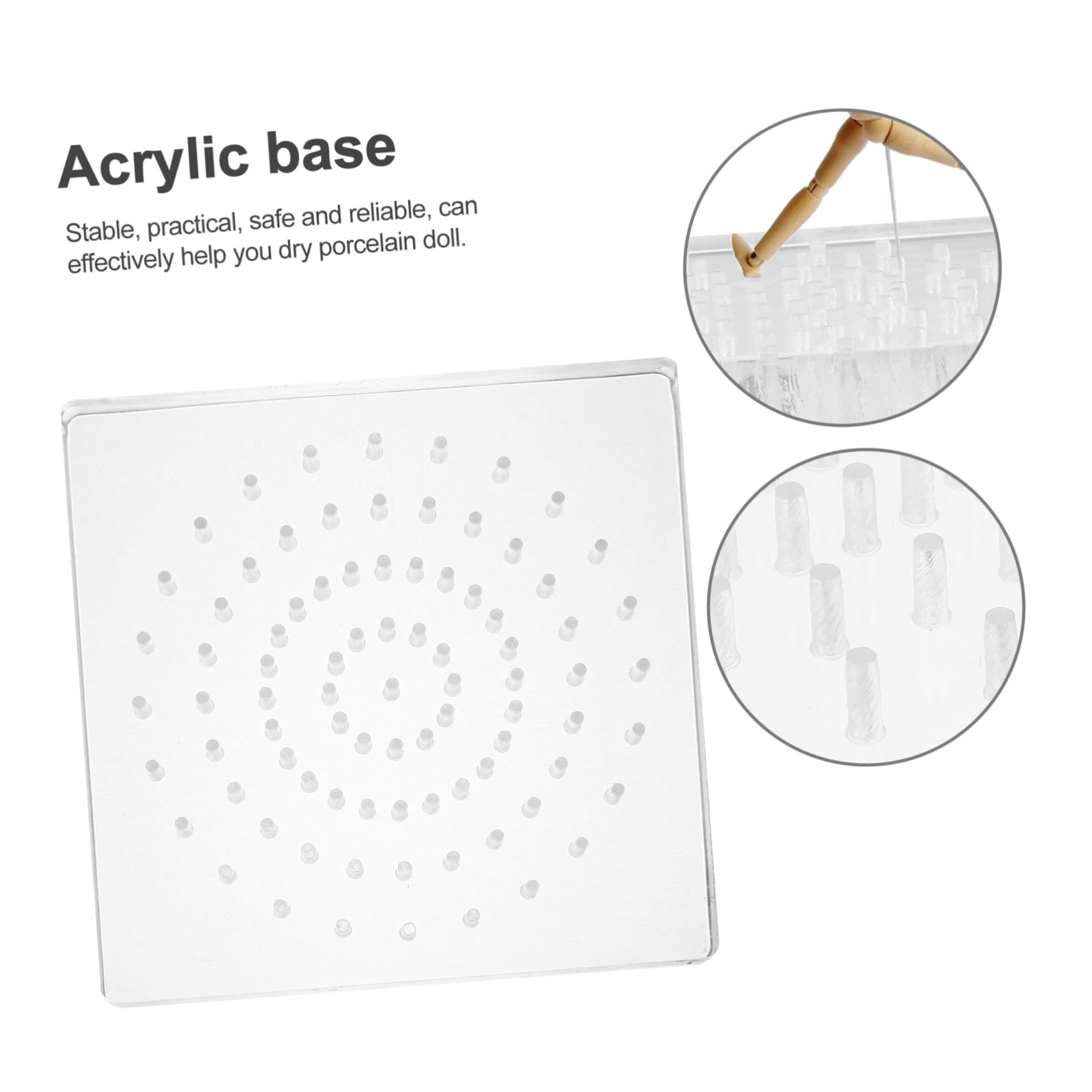 DOITOOL Base Acrilica Espositore Figure 10x10 cm Trasparente