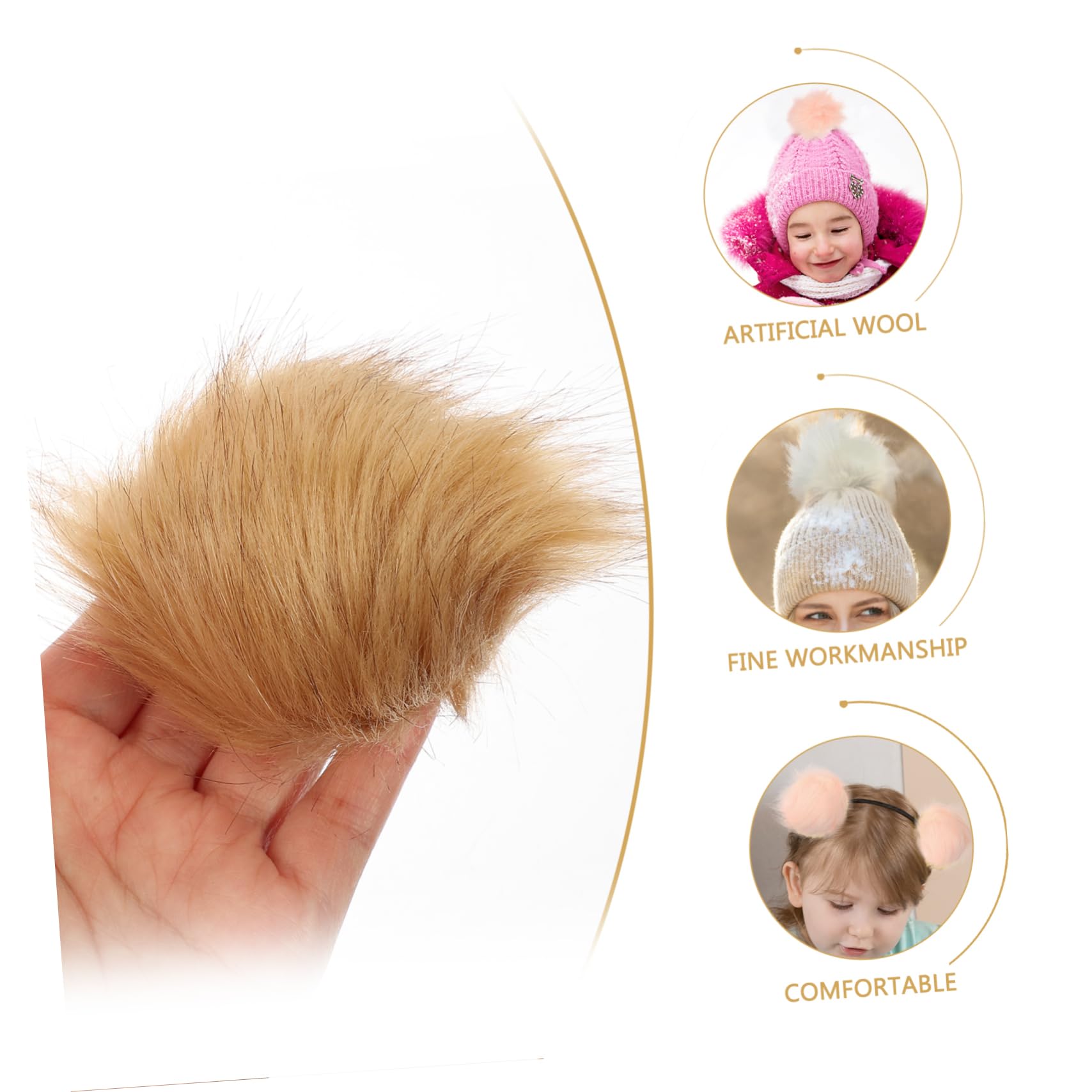 DOITOOL Pon Pon Pelo Sintetico 16 Pezzi per Cappelli