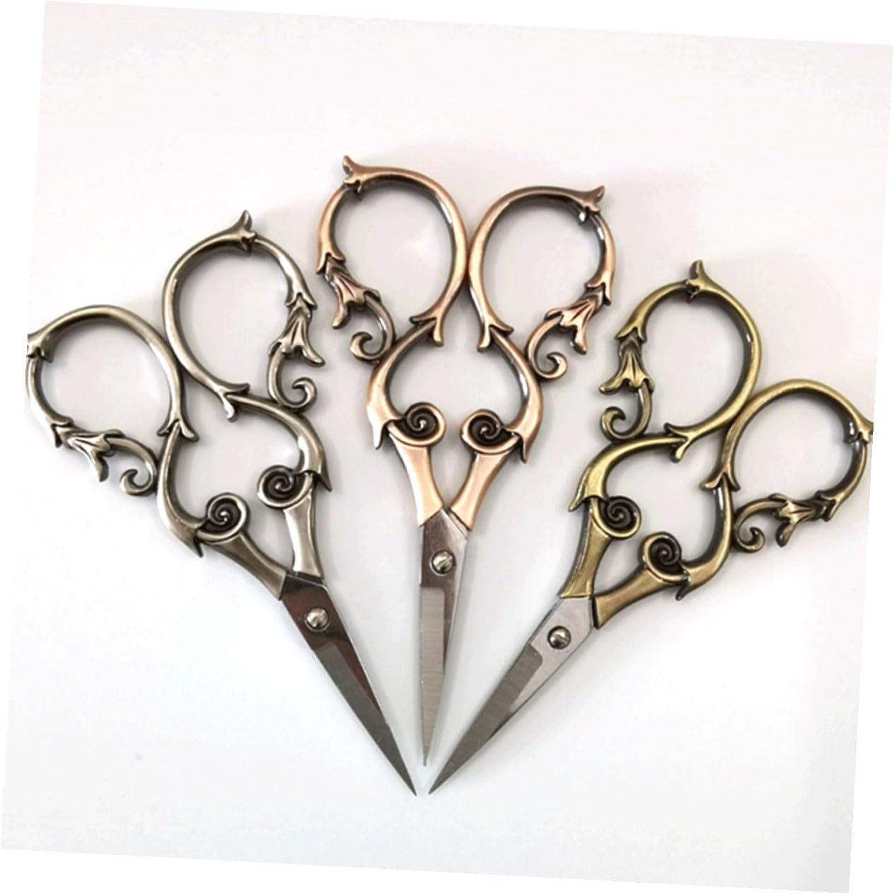 Doitool forbici cucito vintage acciaio oro 11 cm
