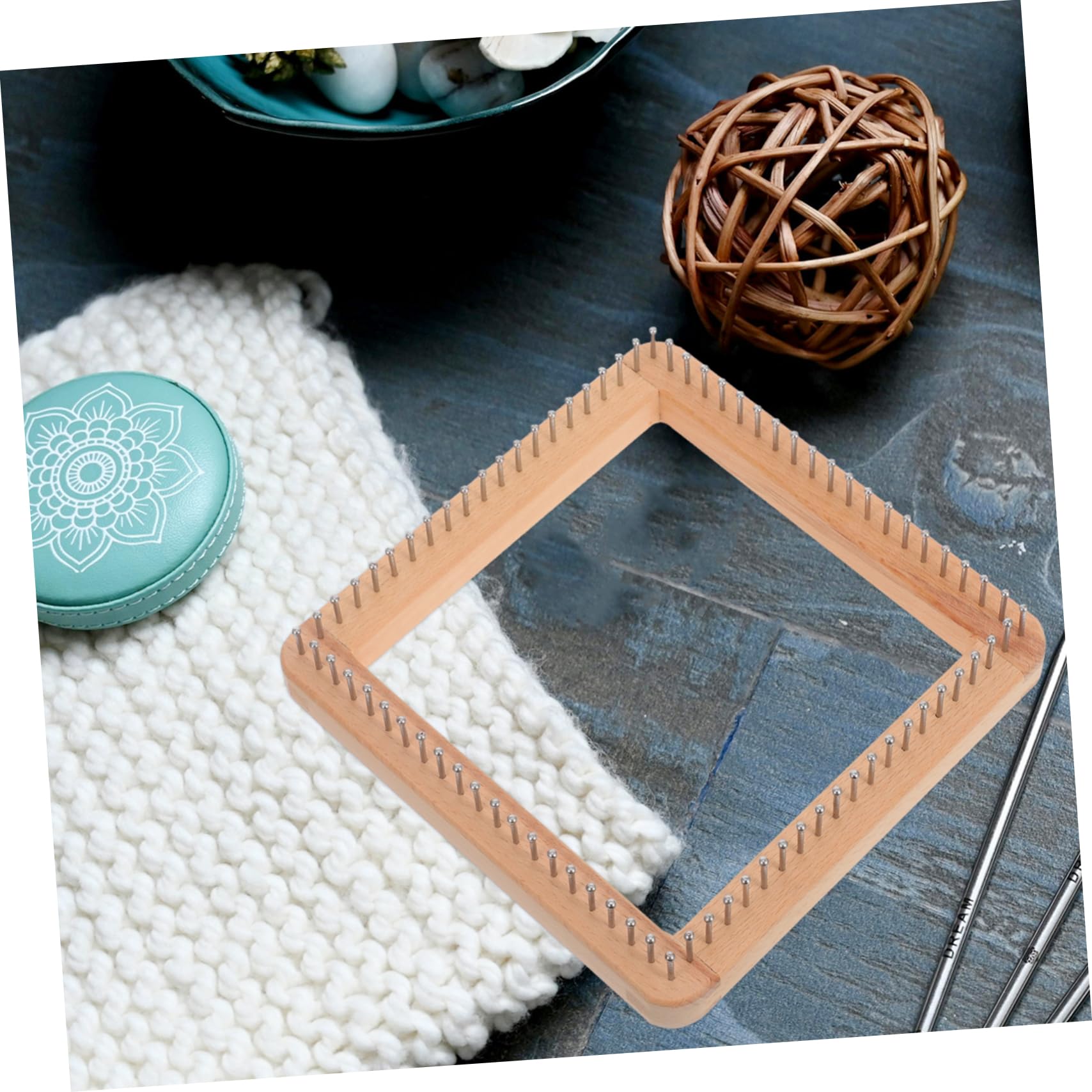 DOITOOL Telaio per Tessitura in Legno 20x20 cm per Principianti