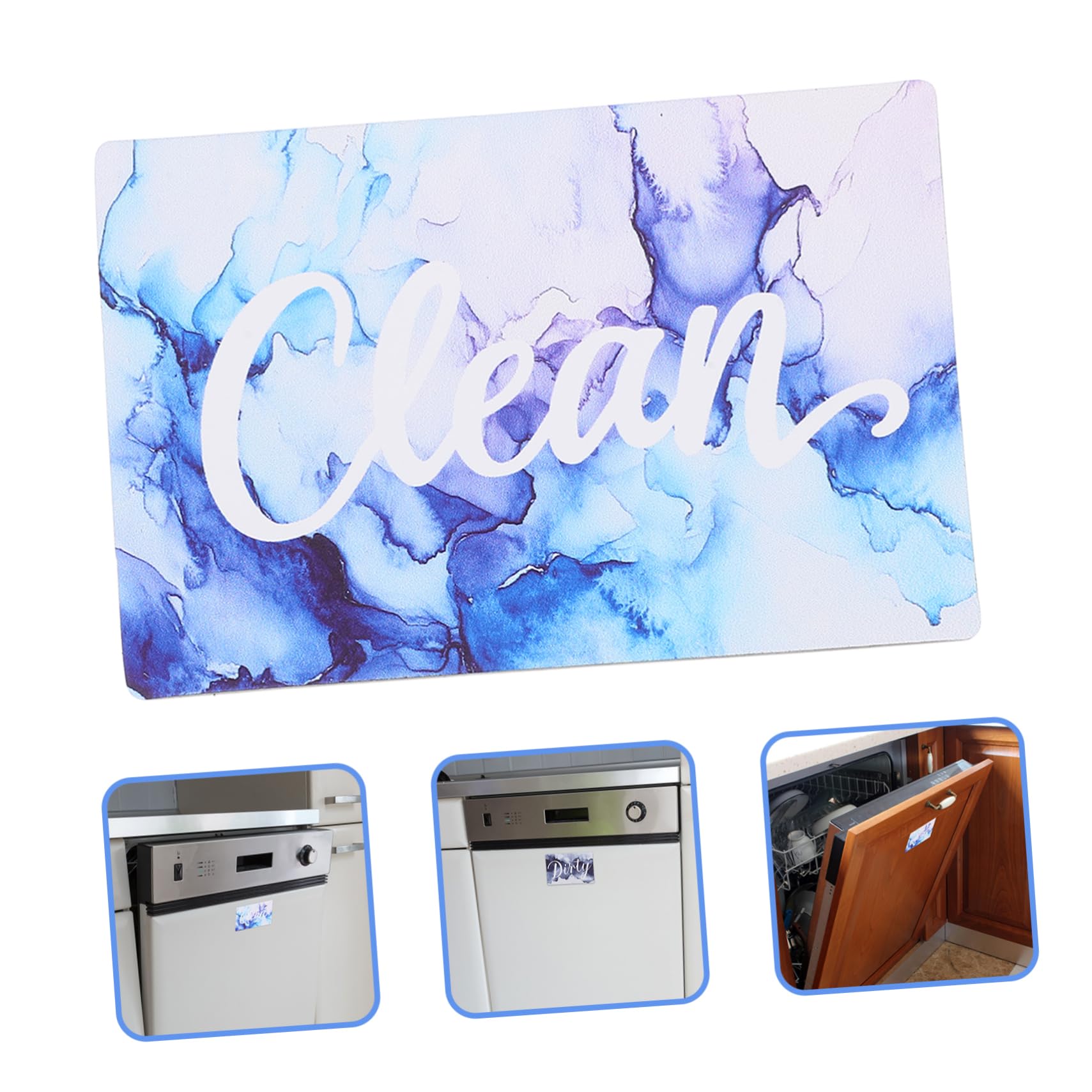 DOITOOL Magnete Lavastoviglie Pulito Sporco Blu PVC