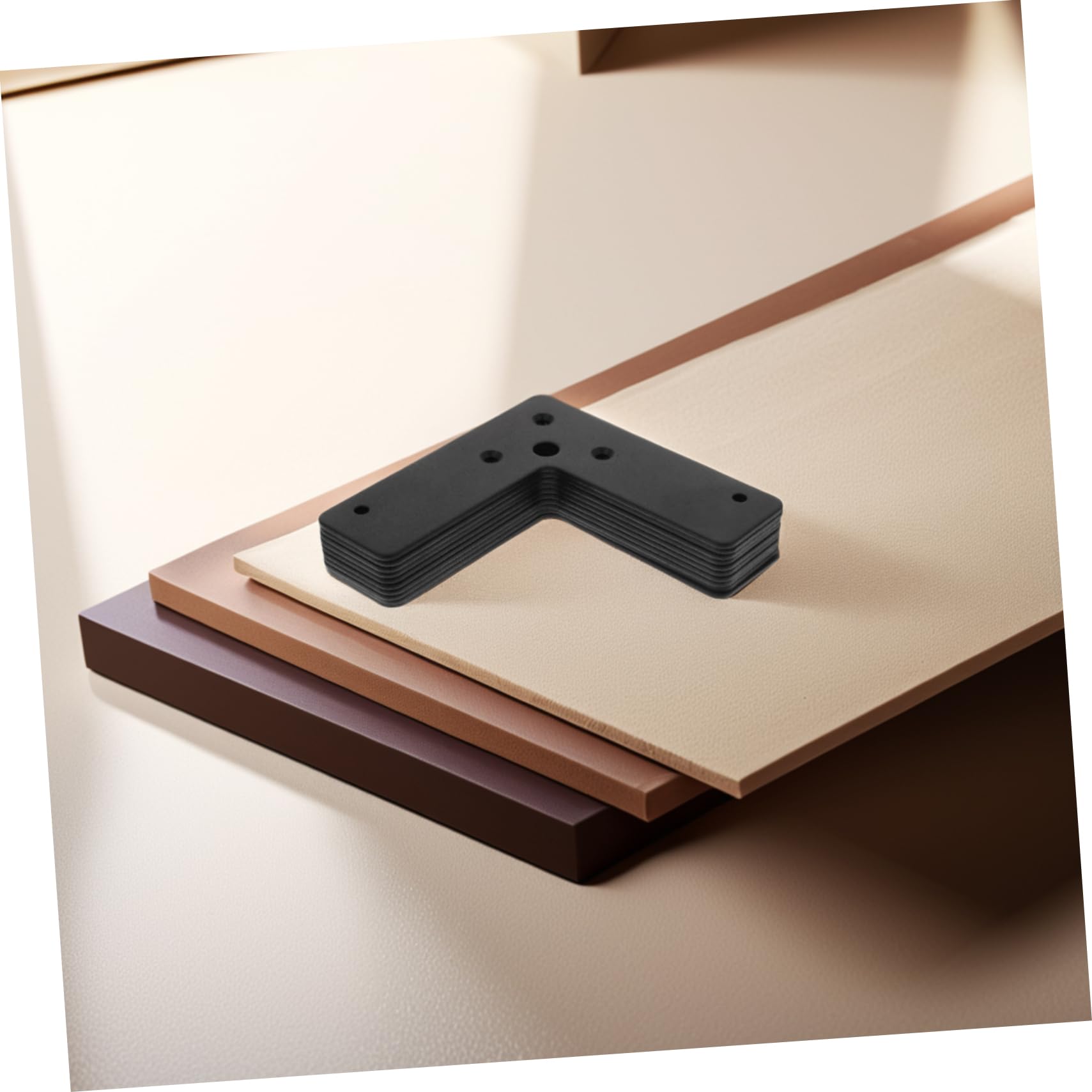 DOITOOL Staffe Angolari Acciaio Inox Nere 10 Pezzi 10x10 cm