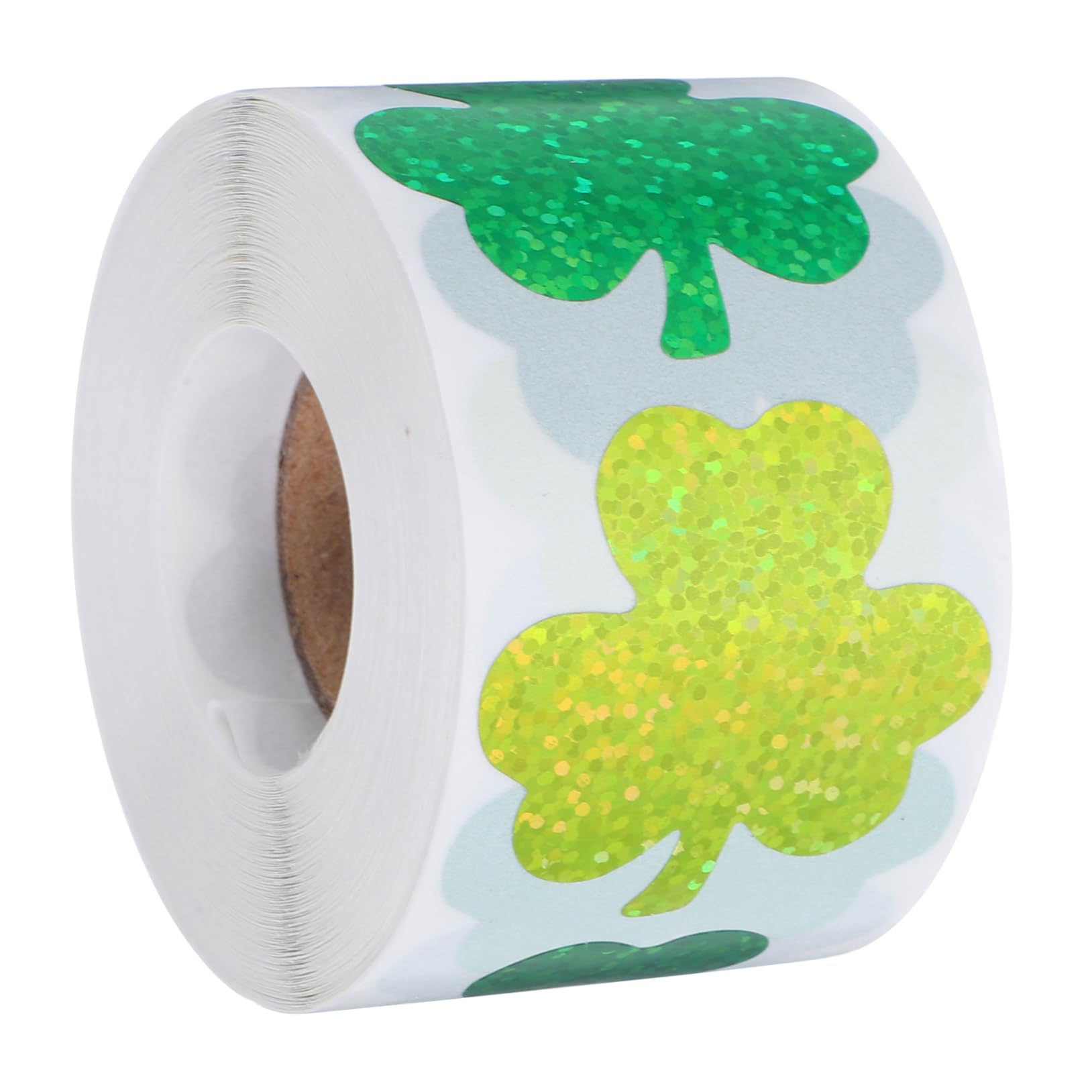 DOITOOL Adesivi Trifoglio Glitter Verdi 1 Rotolo