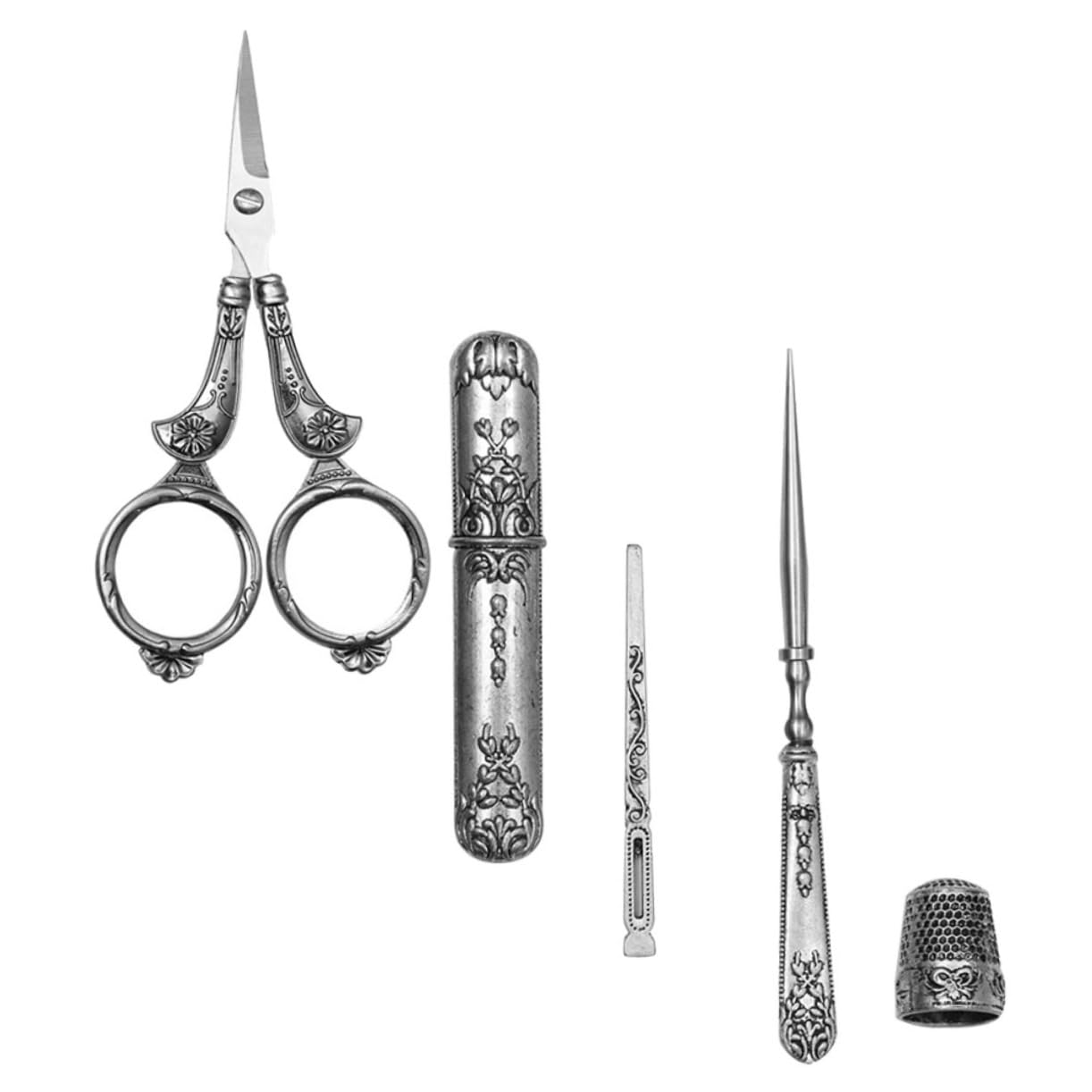 DOITOOL forbici da ricamo acciaio inox 5 pezzi argento