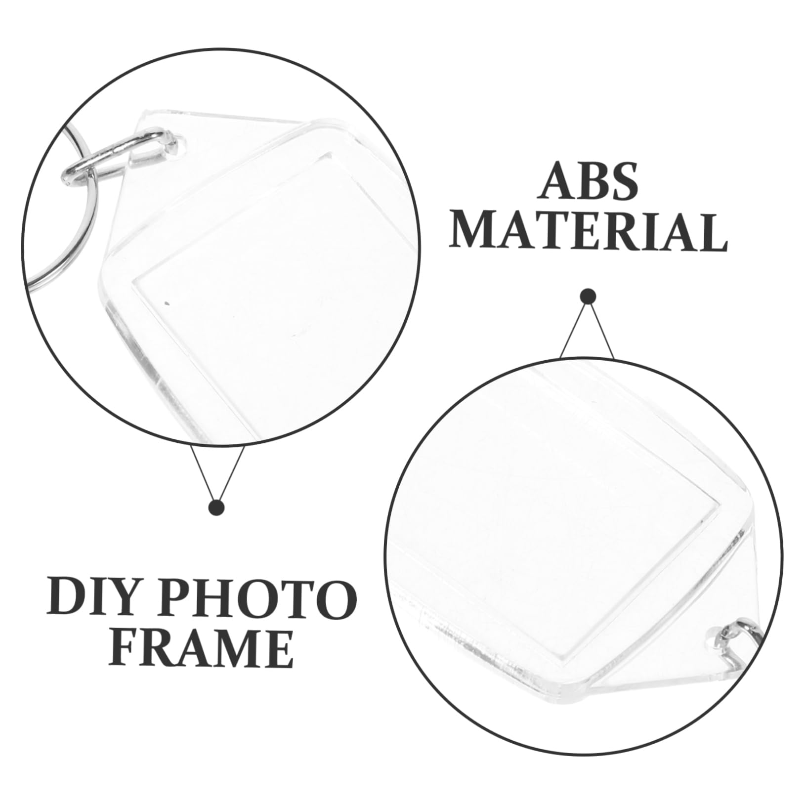 DOITOOL portachiavi foto ABS 10 pezzi personalizzabile trasparente