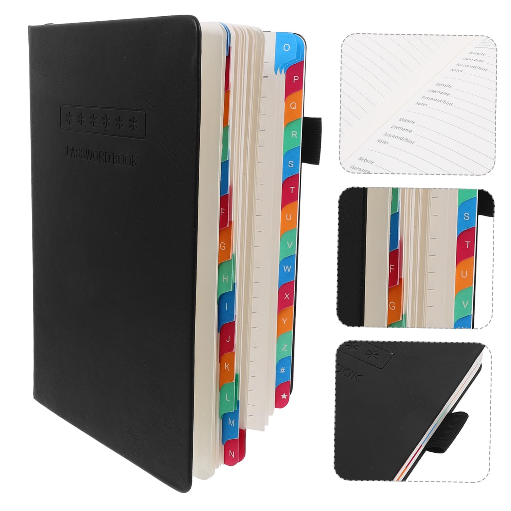DOITOOL Quaderno Password A5 Carta Nero Registra Account