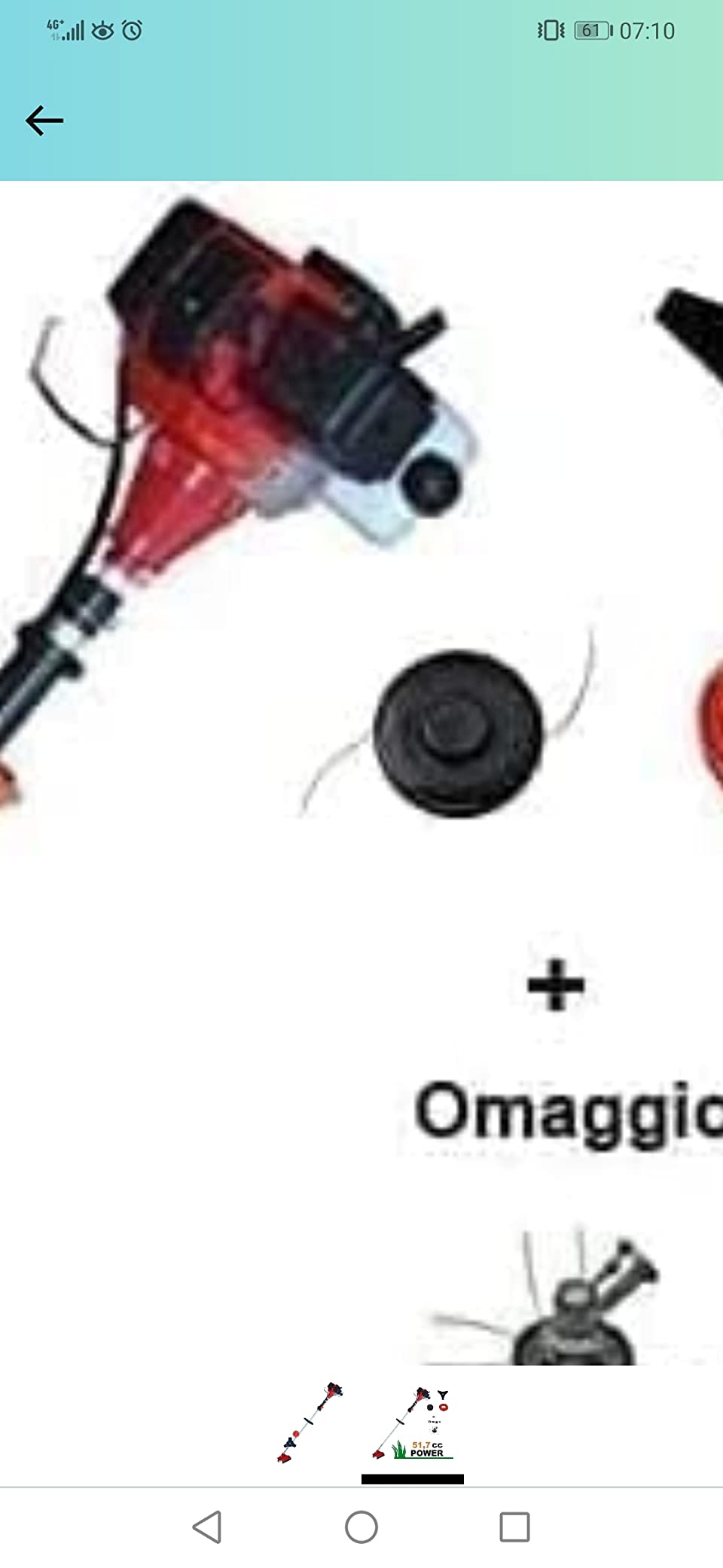 GrecoShop decespugliatore a scoppio 51,7cc con accessori 430mm