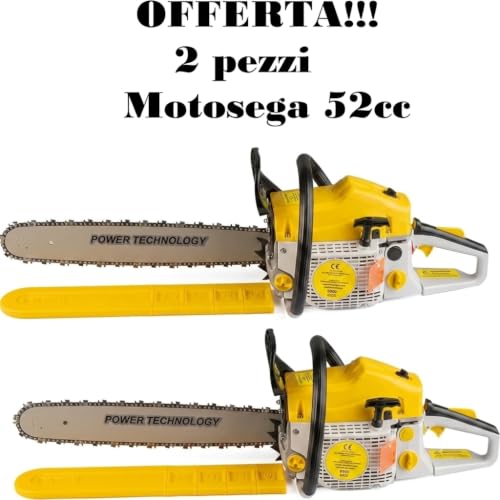 GrecoShop Motosega a Scoppio 52cc Lama 50 cm 2 Pezzi