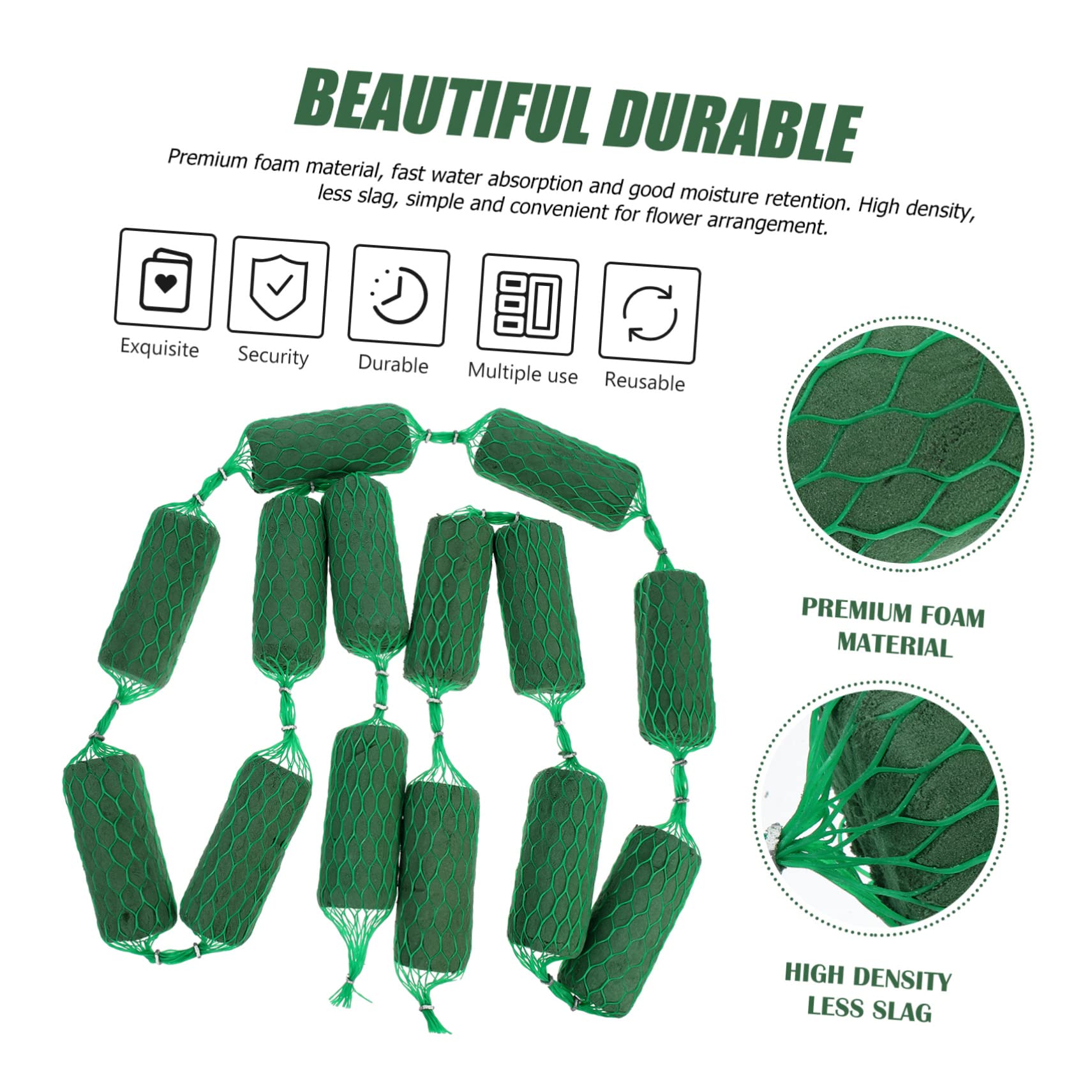 DOITOOL Spugna Floreale Salsiccia Verde 1 Sacchetto