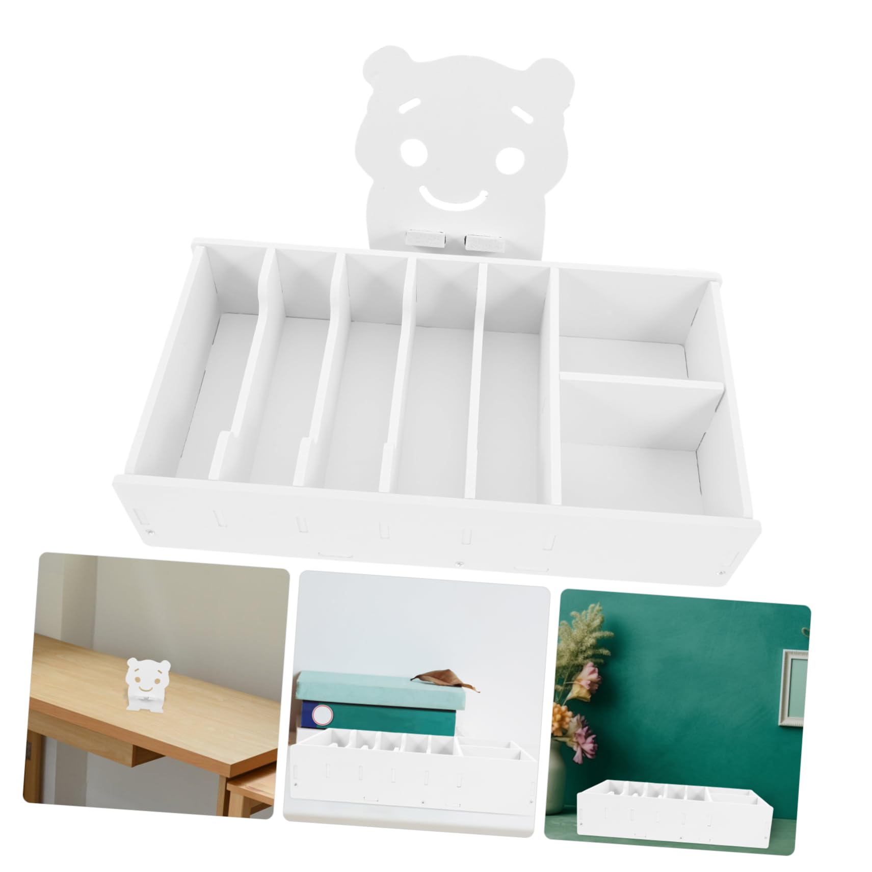 DOITOOL Scatola Organizer in PVC Bianco per Casa