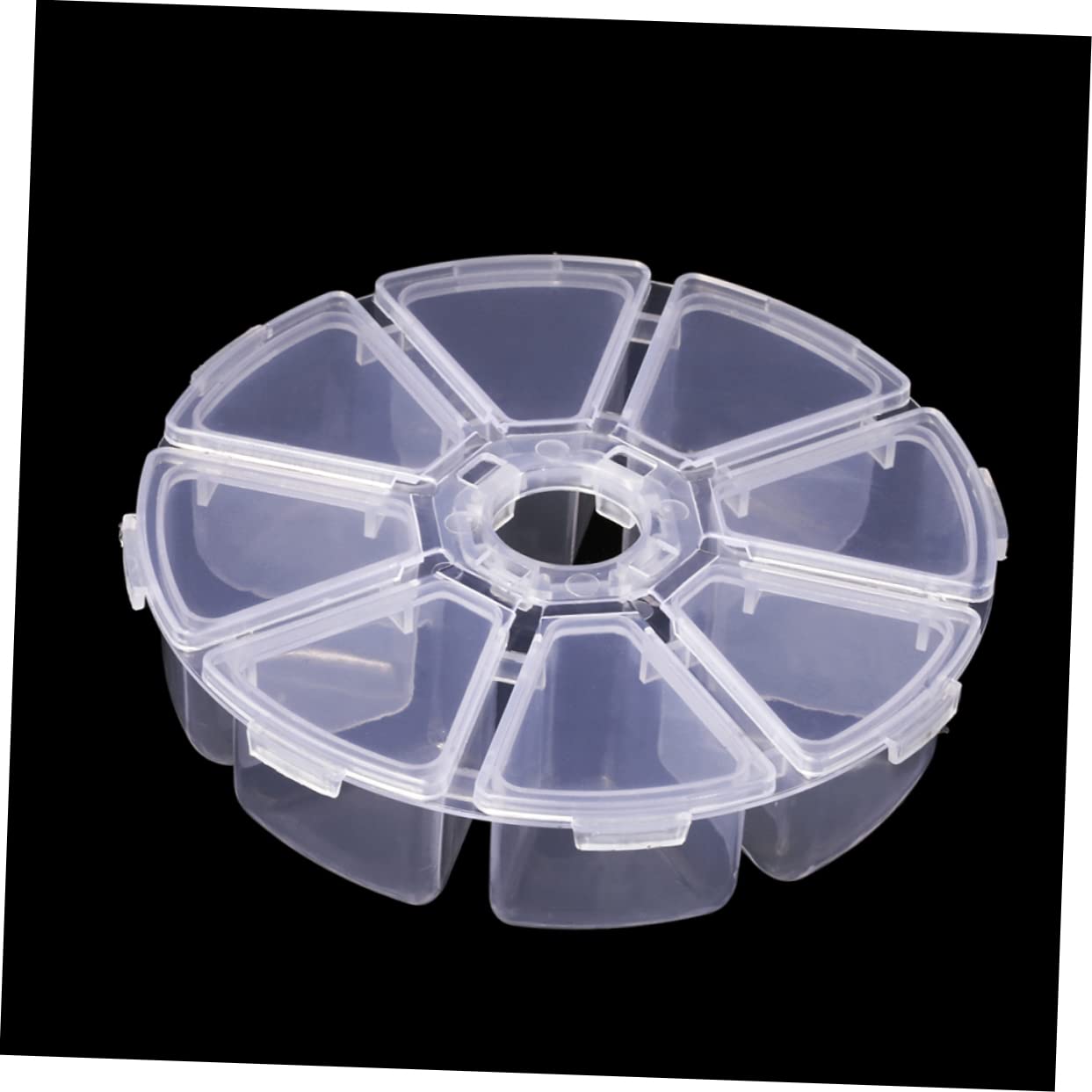 DOITOOL Scatola Gioielli Trasparente Plastica 8 Scomparti 4pz