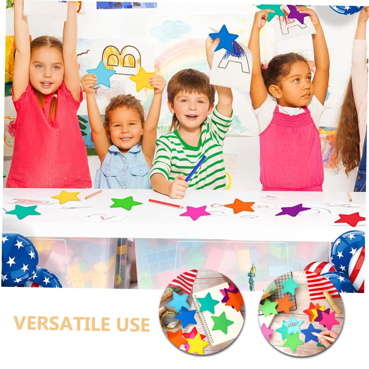 DOITOOL Stelle Cartoncino 108 Pezzi Colorate Aula